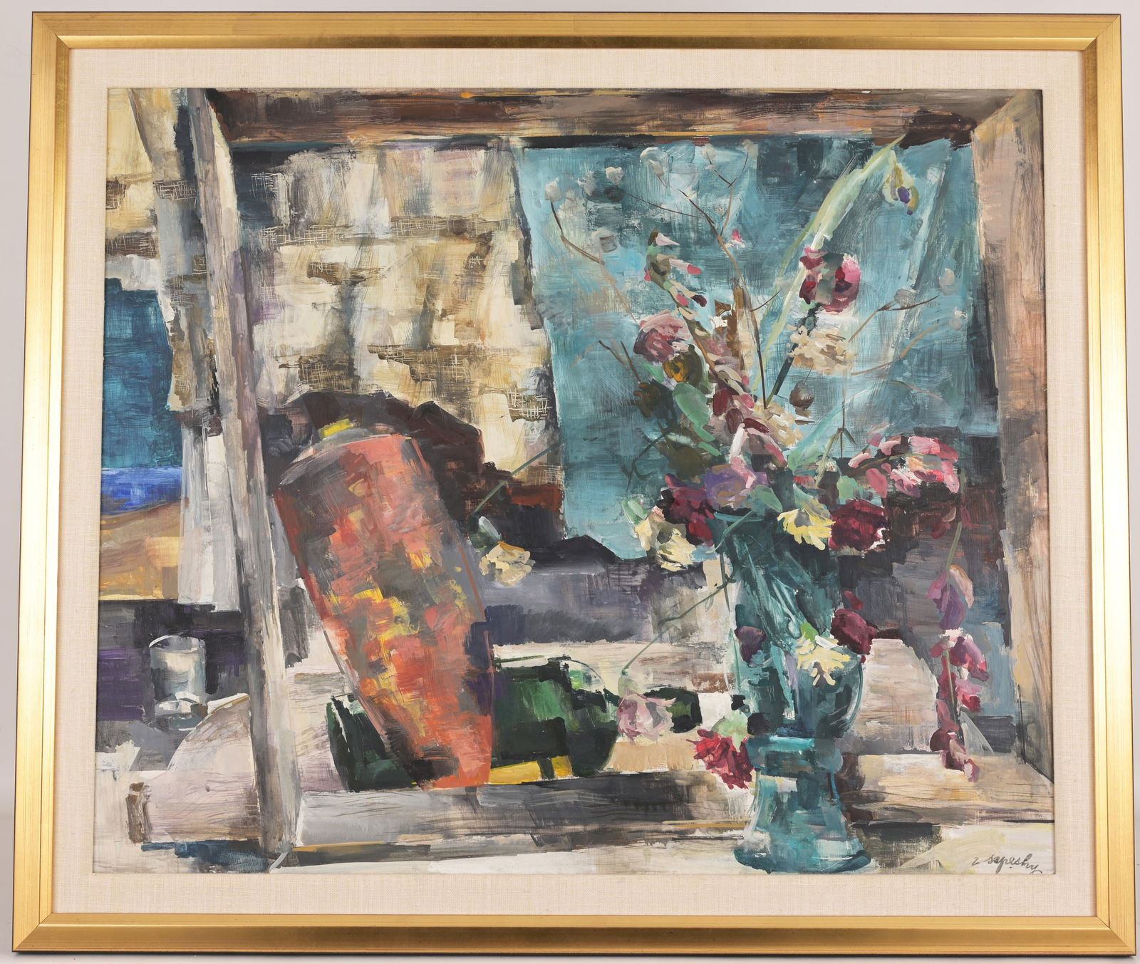 Zoltan Leslie Sepeshy (Michigan, 1898 - 1974): Zoltan Leslie Sepeshy (Michigan/Hungary, 1898 - 1974) "Found in Abandoned Sea Chack" Tempera on Board. Signed lower right. Provenance: Collection of William Biddle Ten Eyck, ex- CFO of Pontiac, by des