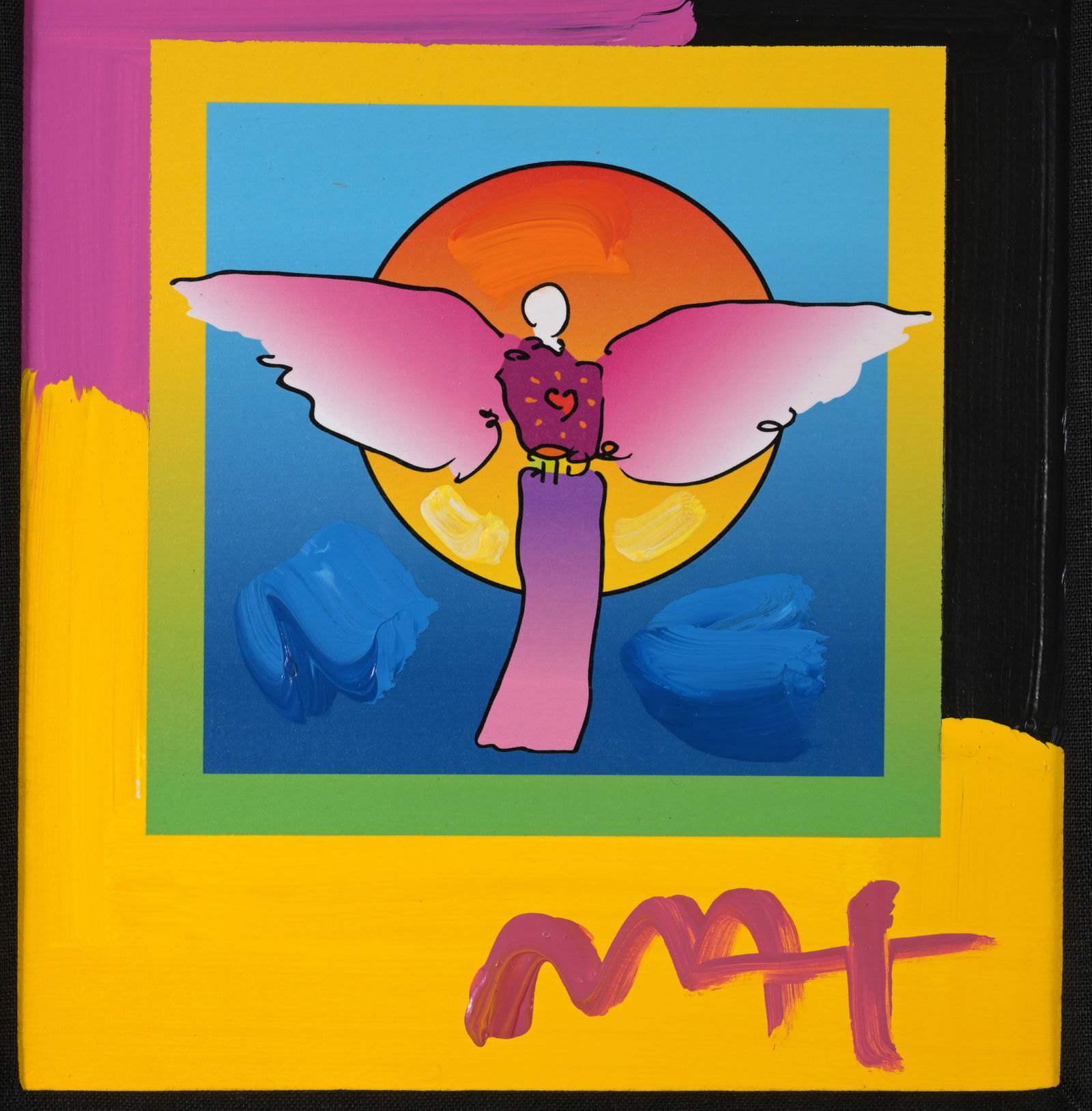 Peter Max - "Angel with Sun on Blends" - 3