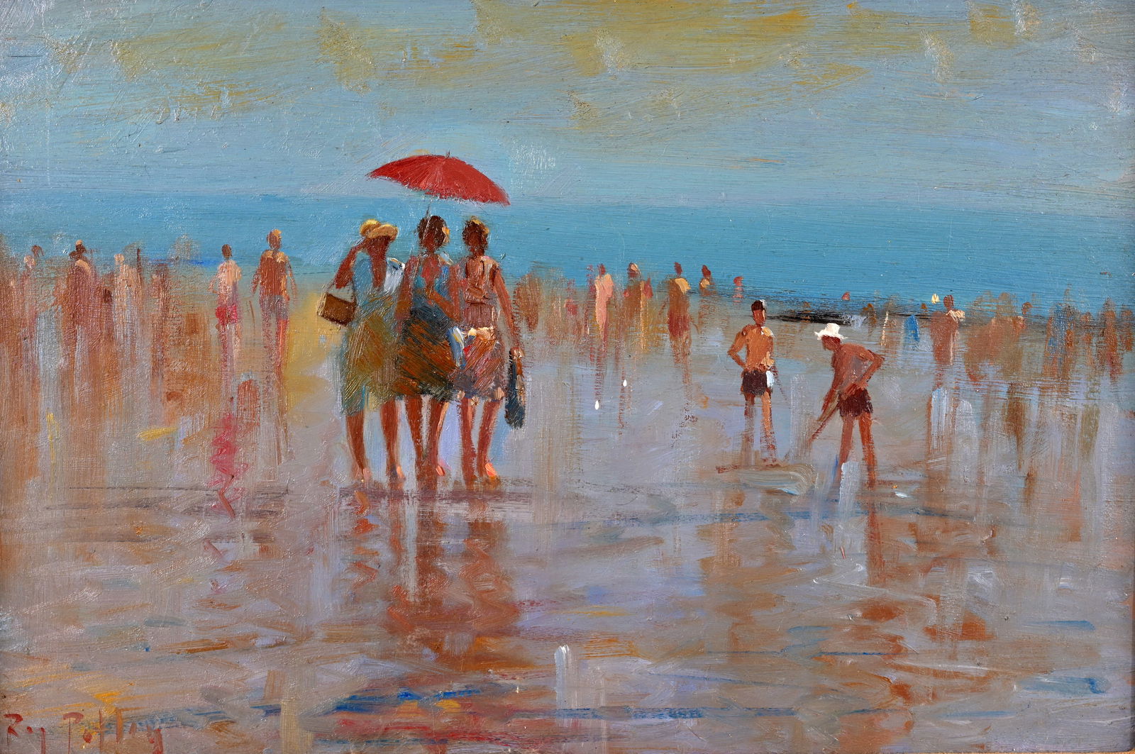 Roy Petley (British, b. 1950): Roy Petley (British, b. 1950) Oil on Board. Signed lower left. Sight Size: 12 x 18 in. Overall Framed Size: 18.25 x 24 in. Roy Petley is a British painter. Petley paints en plein air to depict the