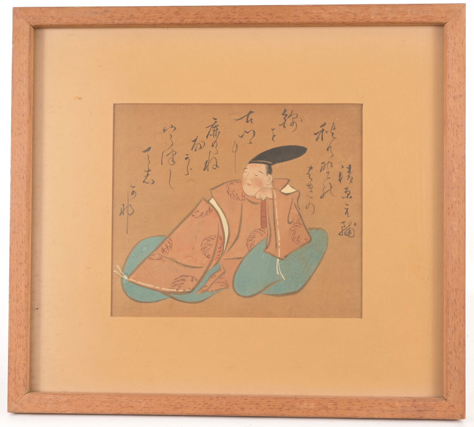 17th C. Watercolor of Seated Figure, Yasunobu (1 of 4)