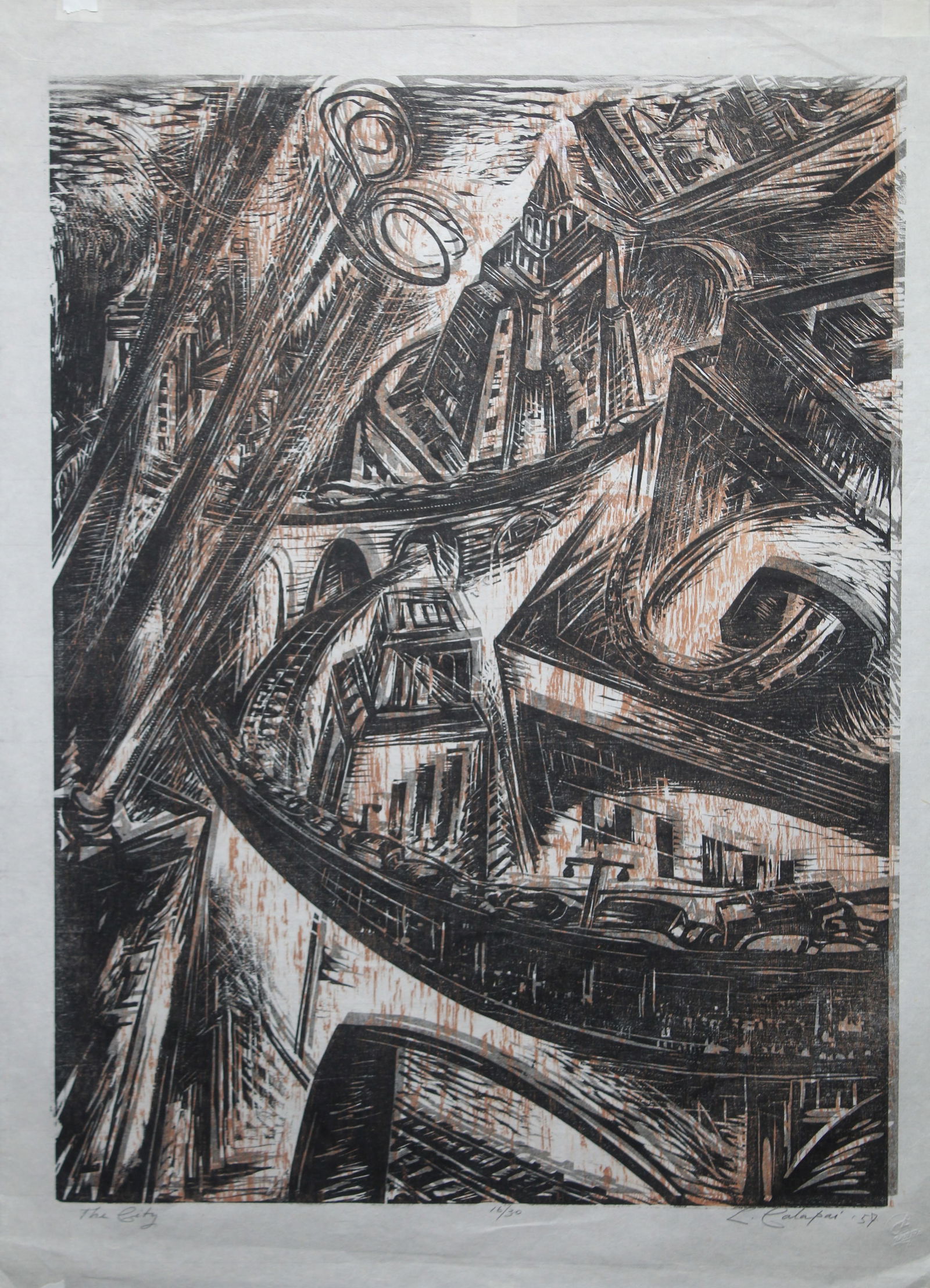 Letterio Calapai (1902-1993) "The City" (1 of 6)