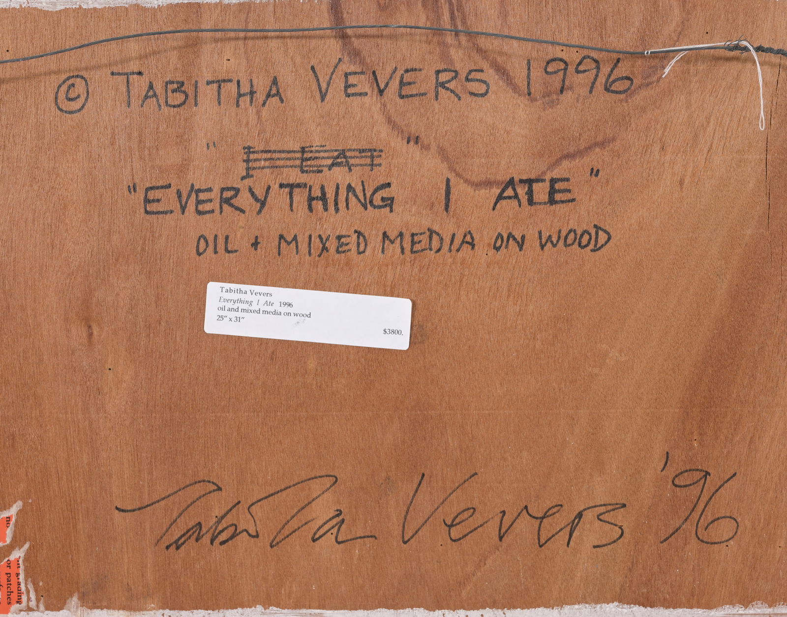 Tabitha Vevers (b. 1957) "Everything I Ate" - 7