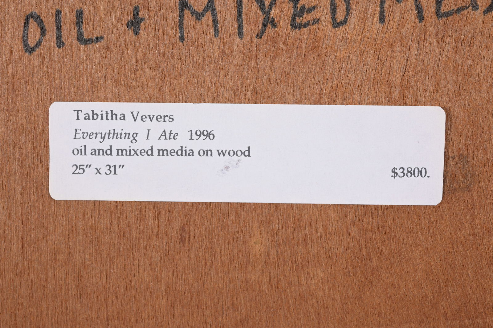 Tabitha Vevers (b. 1957) "Everything I Ate" - 9