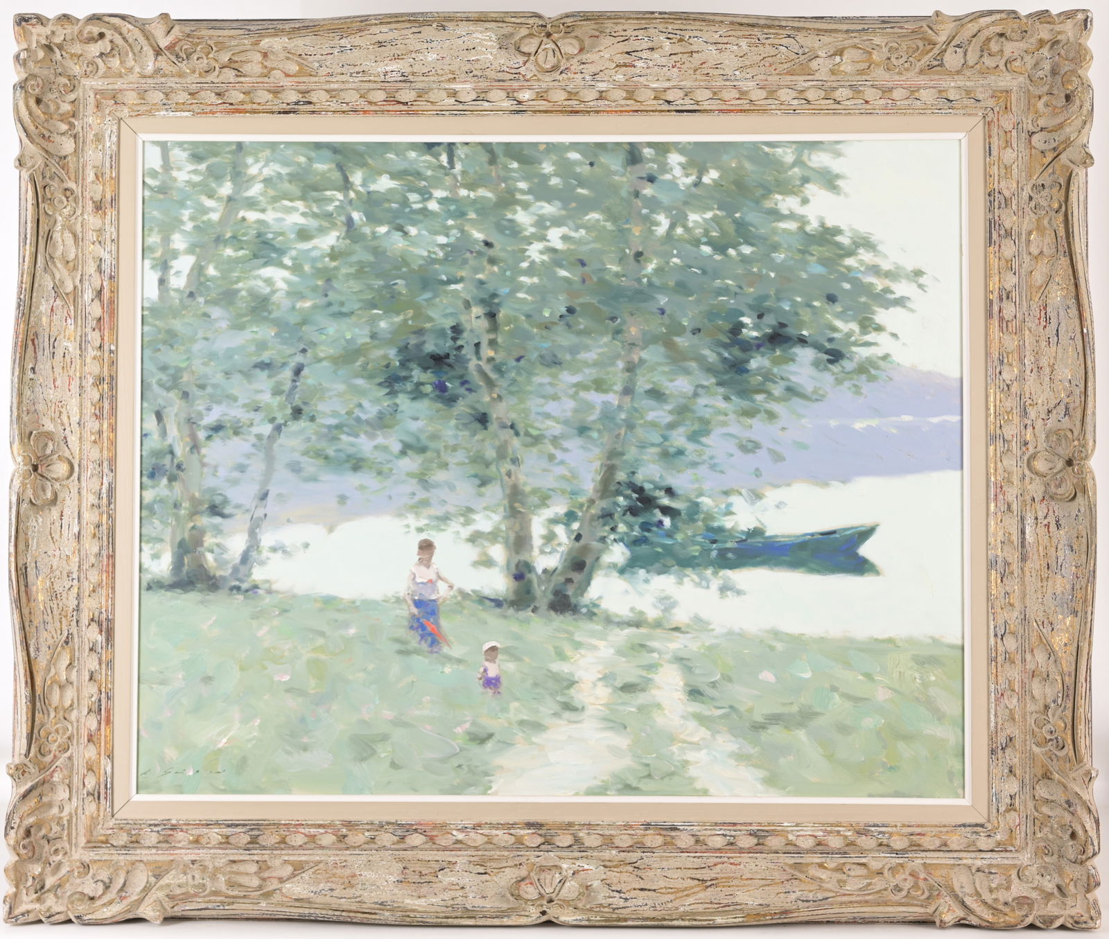 Andre Gisson (American, 1921 - 2003): Andre (Gittelson) Gisson (American, 1921 - 2003) Oil on Canvas. Signed lower left. Sight Size: 24 x 30 in. Overall Framed Size: 32 x 38 in.