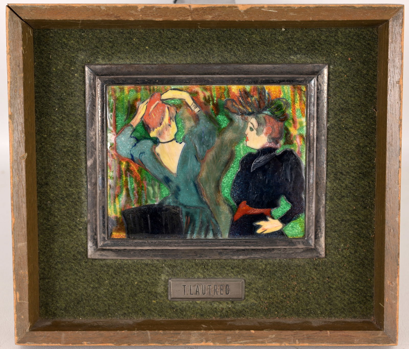 After Toulouse-Lautrec Enameled Plaque (1 of 4)