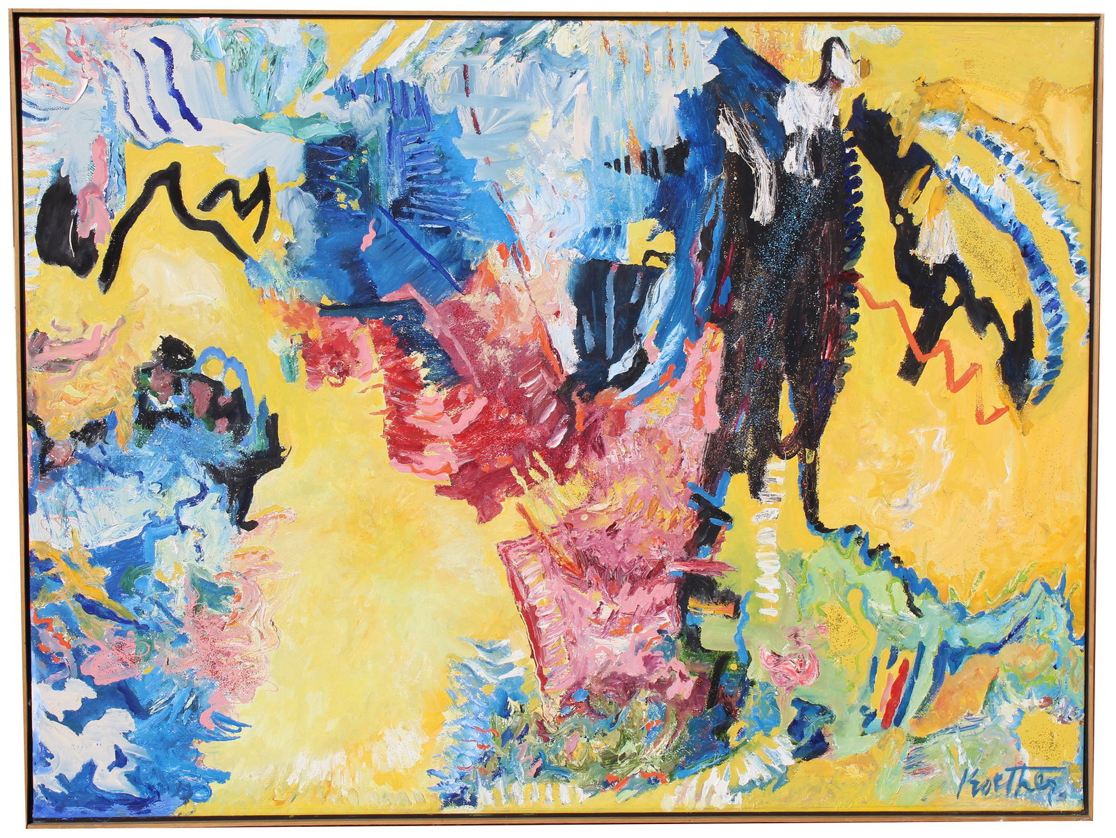 Thomas Koether (b. 1940) "Fire Opal 3" 42 x 56 in (1 of 8)