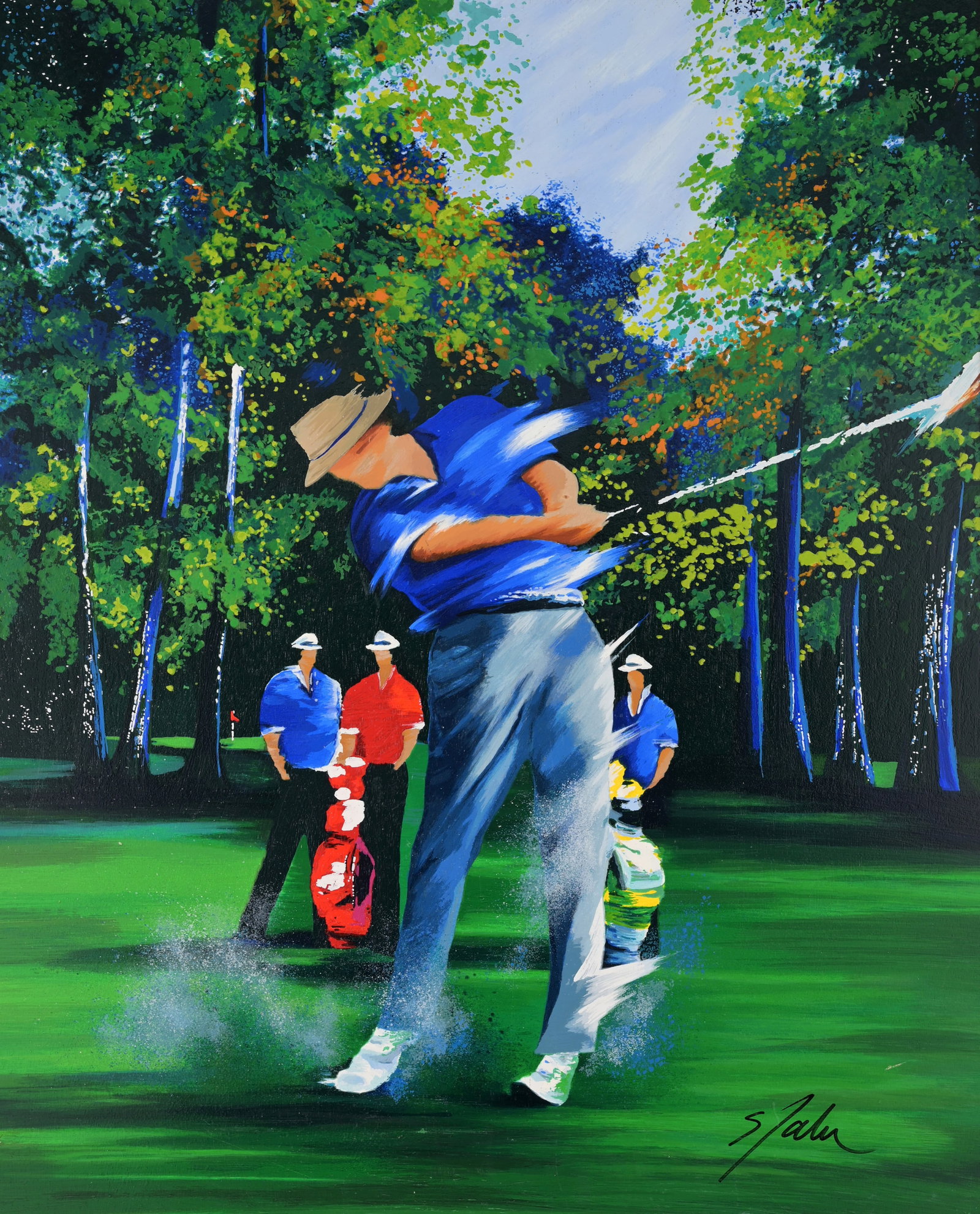 Victor Spahn - "Perfect Form": Victor Spahn (French, B. 1949) "Perfect Form" Oil on Canvas. Signed lower right. Sight Size: 29.5 x 24 in. Overall Framed Size: 39.25 x 33.5 in. Framed behind glass.