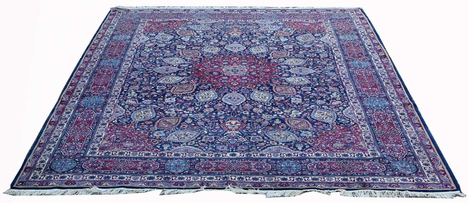 Antique Persian Dabir Keshan Rug - 8'10" x 11'8" (1 of 14)