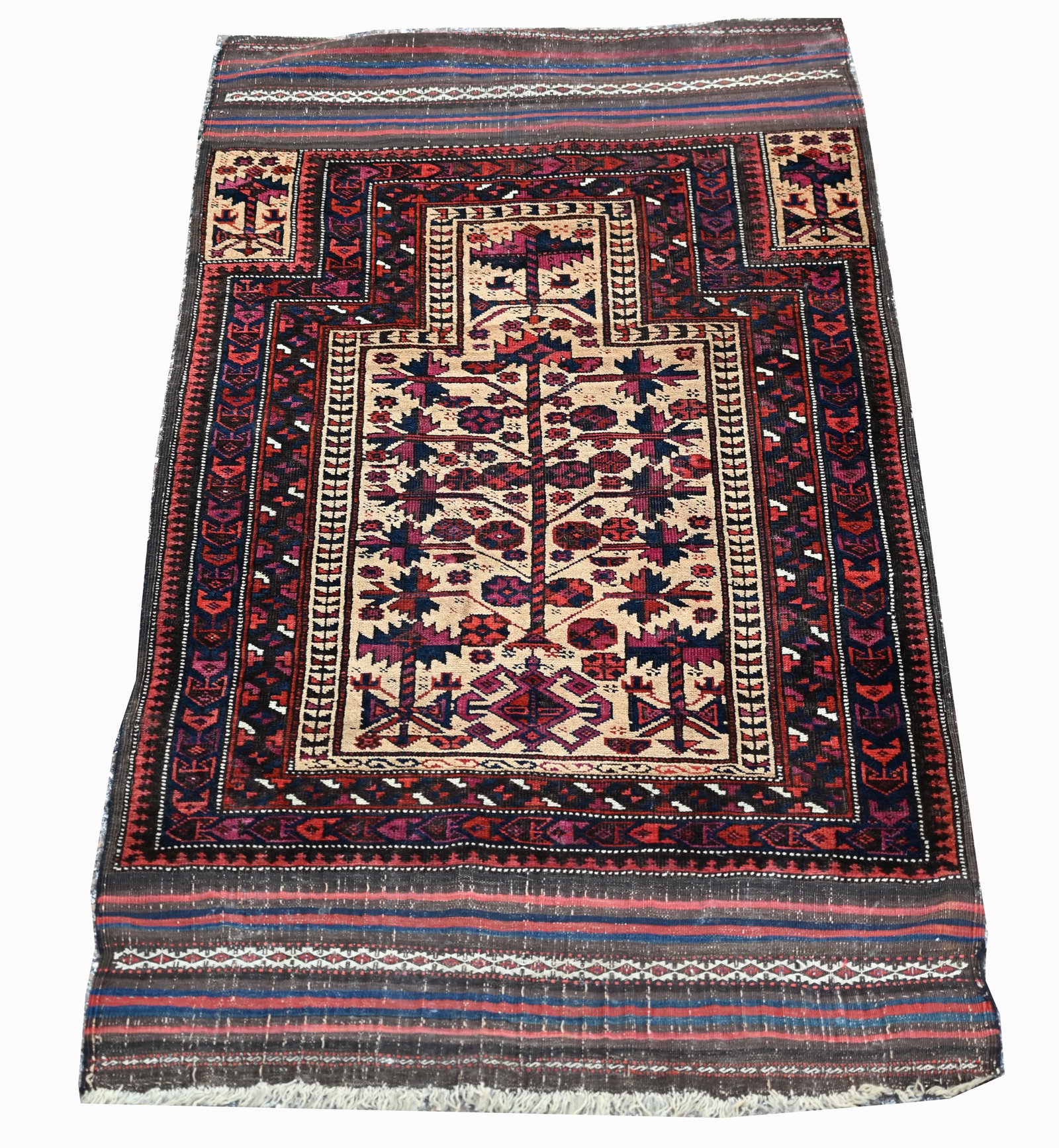 Antique Beluch Prayer Rug - 4'9" x 2'6" (1 of 8)