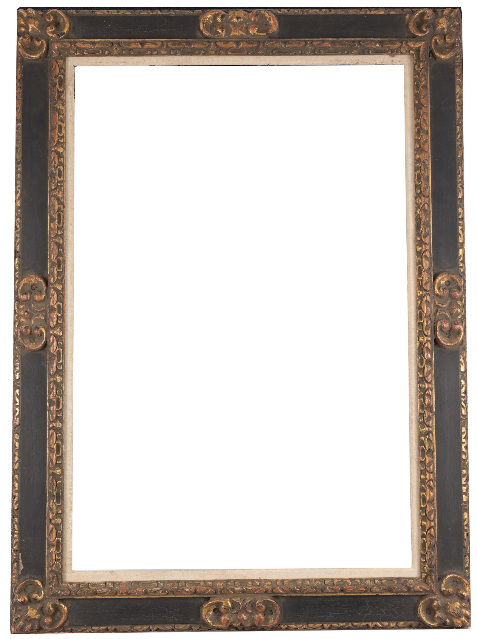 Antique Spanish School Gilt/Wood Frame, 36 x 24: Antique Spanish School Gilt/Wood Frame Rabbet Size: 36 1/8 x 24 1/8 in. Overall Frame Size: 44 x 32 in.