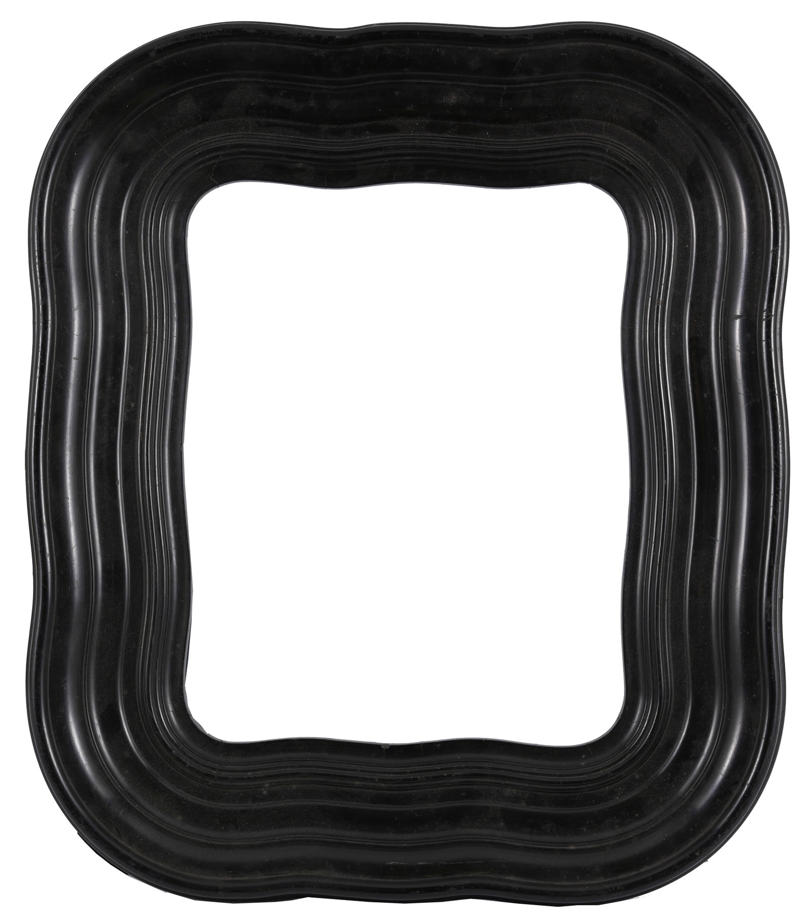 20th C. American School Modernist Ebonized Frame: 20th C. American School Modernist Ebonized Frame Rabbet Size: 11.75 x 9.25 in. Overall Frame Size: 16.5 x 14 in.