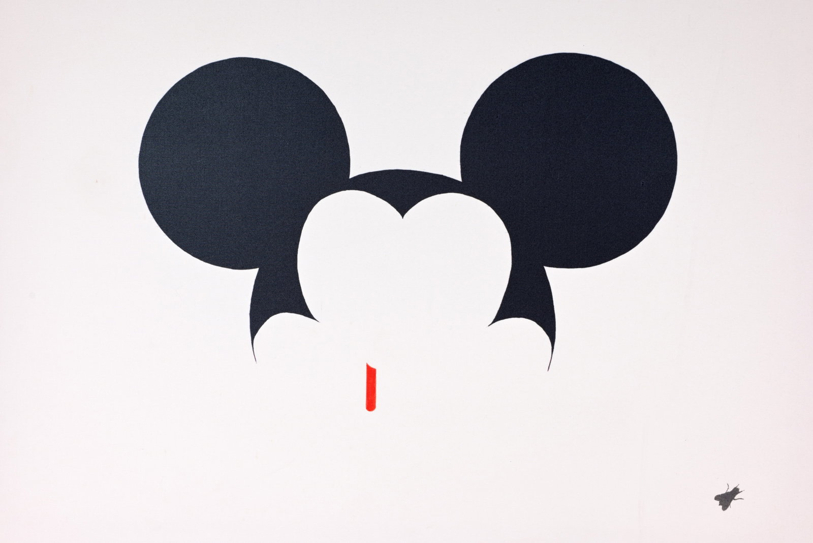 George Morton-Clark - Cocaine Mickey: George Morton-Clark (British, b. 1982) "Cocaine Mickey" - 2006 Spray Paint on Canvas. Fly signature lower right. Provenance: purchased directly from artist at his London Studio in 2007 Size: 23.5 x 33