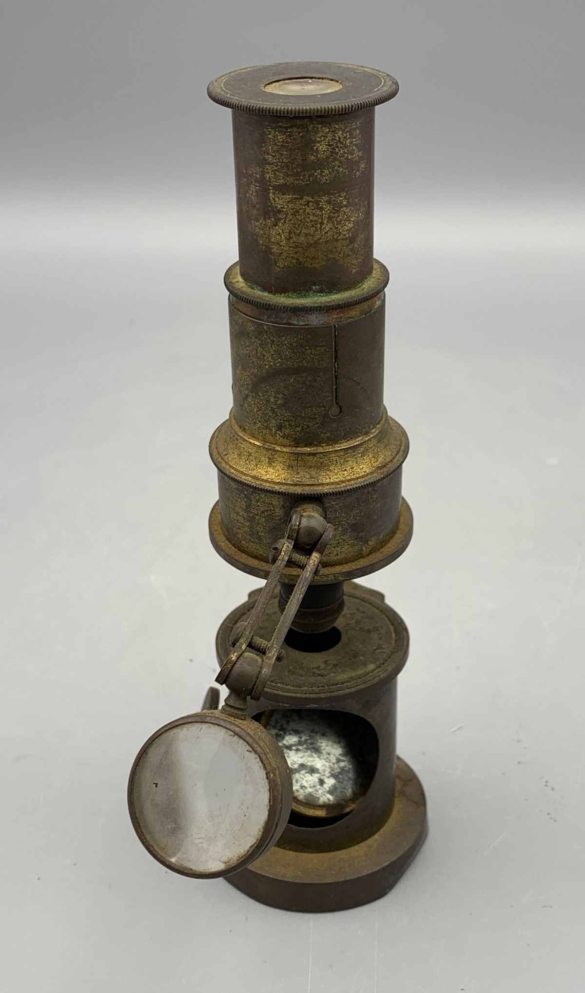 rare authentic mid-1800s brass drum microscope (1 of 3)
