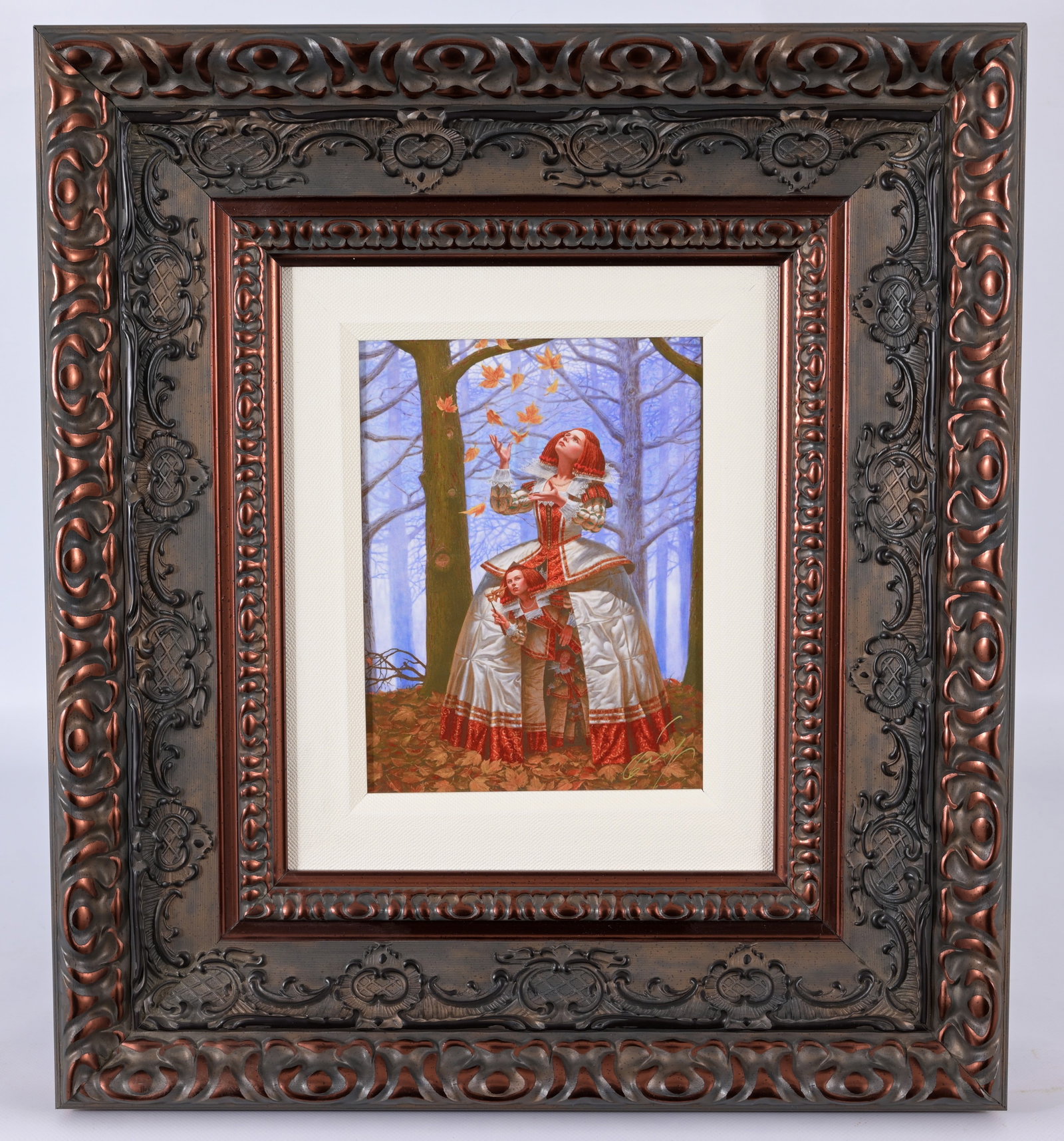 Michael Cheval - "Enigma": Michael Cheval (Russian, b. 1966) "Enigma" - 2016 Digital multiple on aluminum through dye sublimation. Hand signed by artist. Sight Size: 8 x 6 in. Overall Framed Size: 18.5 x 16.5 in.