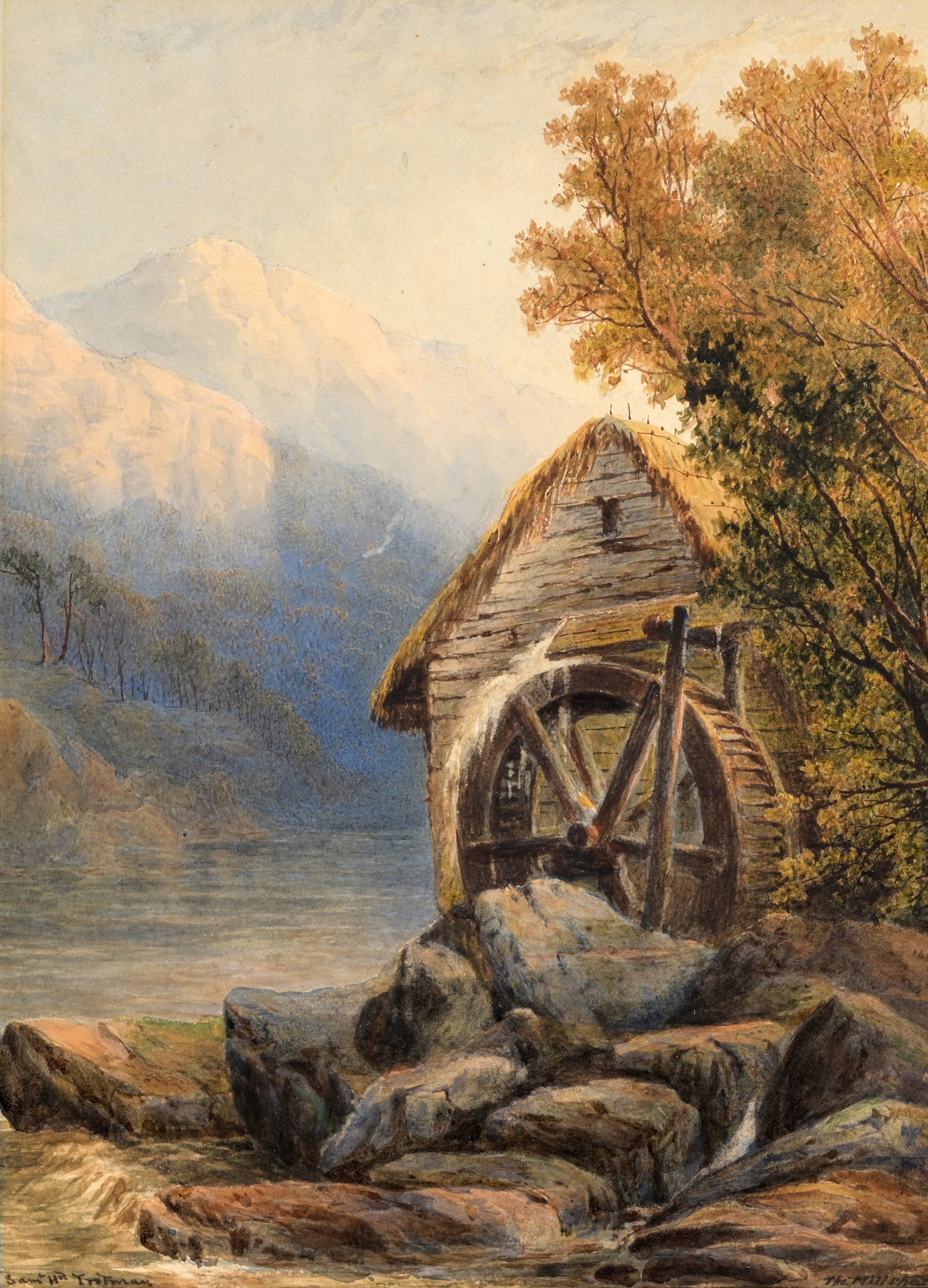 European School, 20th Century Watercolor: 20th Century European School Watercolor Watercolor. Signed lower left. Titled lower right. Sight Size: 12 x 8.75 in. Overall Framed Size: 21 x 18 in. Framed behind glass.