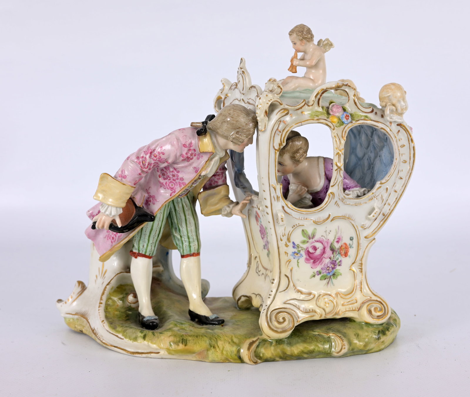 Antique Porcelain Figural Scene - Hochst Mark (1 of 10)