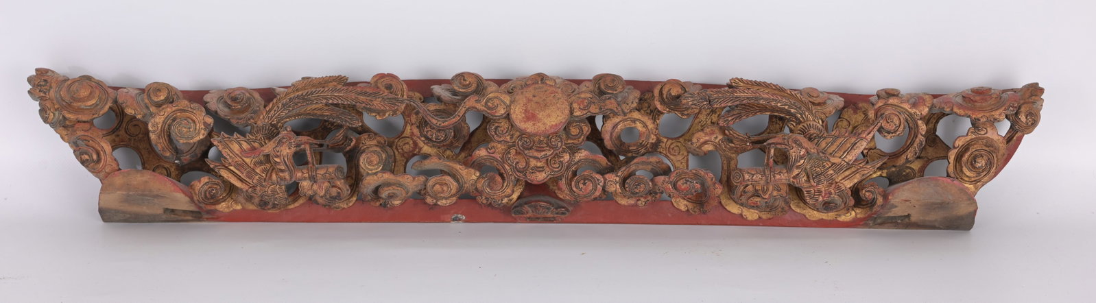 Antique Chinese Gilt/Wood Lacquered Fragment (1 of 5)