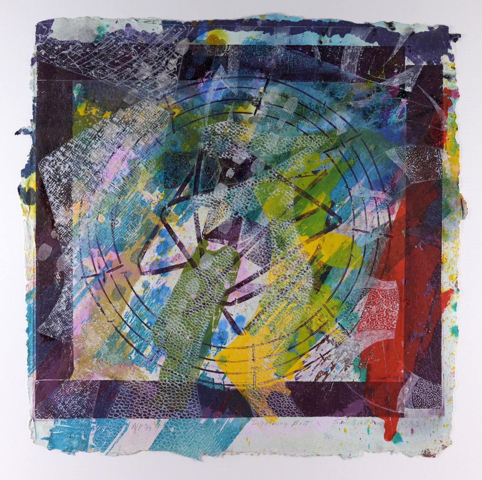 Sam Gilliam - "Lightning Bolt" - 1992 (A/P) (1 of 10)