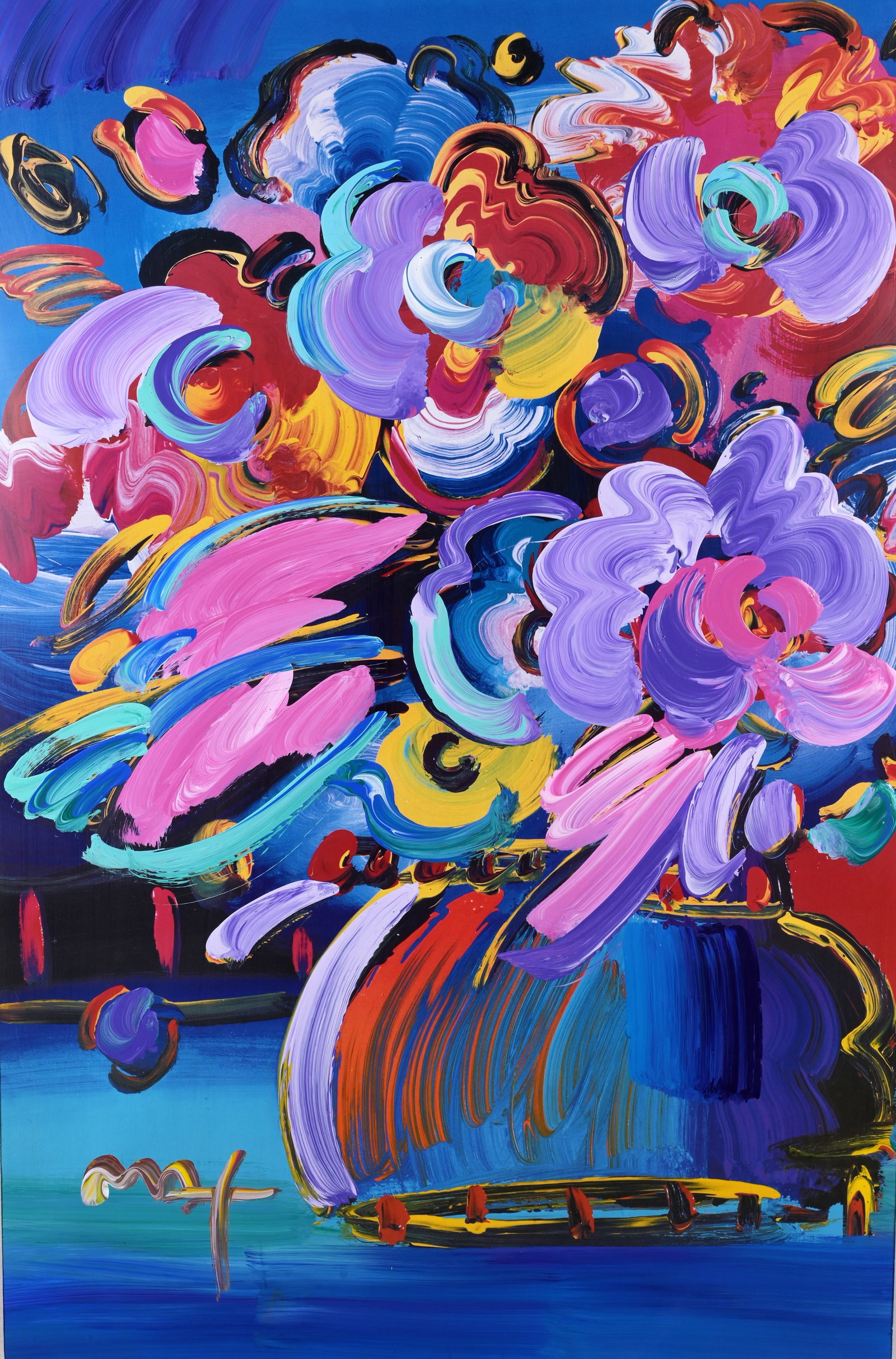 Peter Max - "Flowers" Mixed Media (1 of 8)