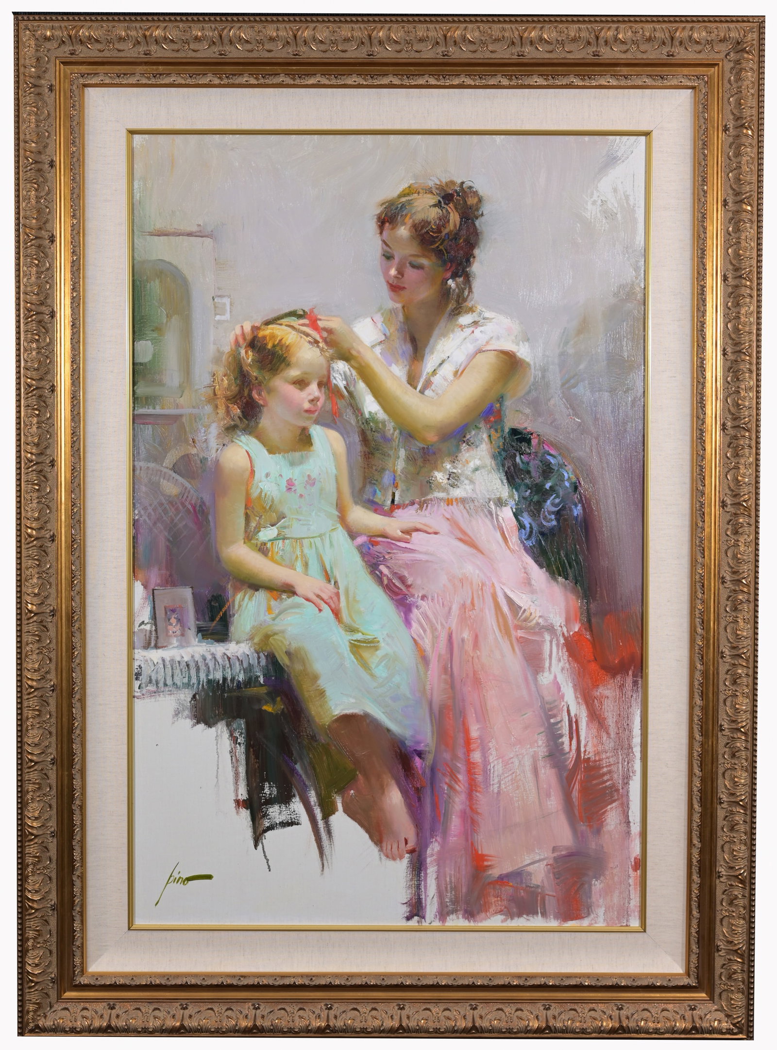 Pino Daeni (1939 - 2010) "New Ribbons" 40 x 26 in. (1 of 7)