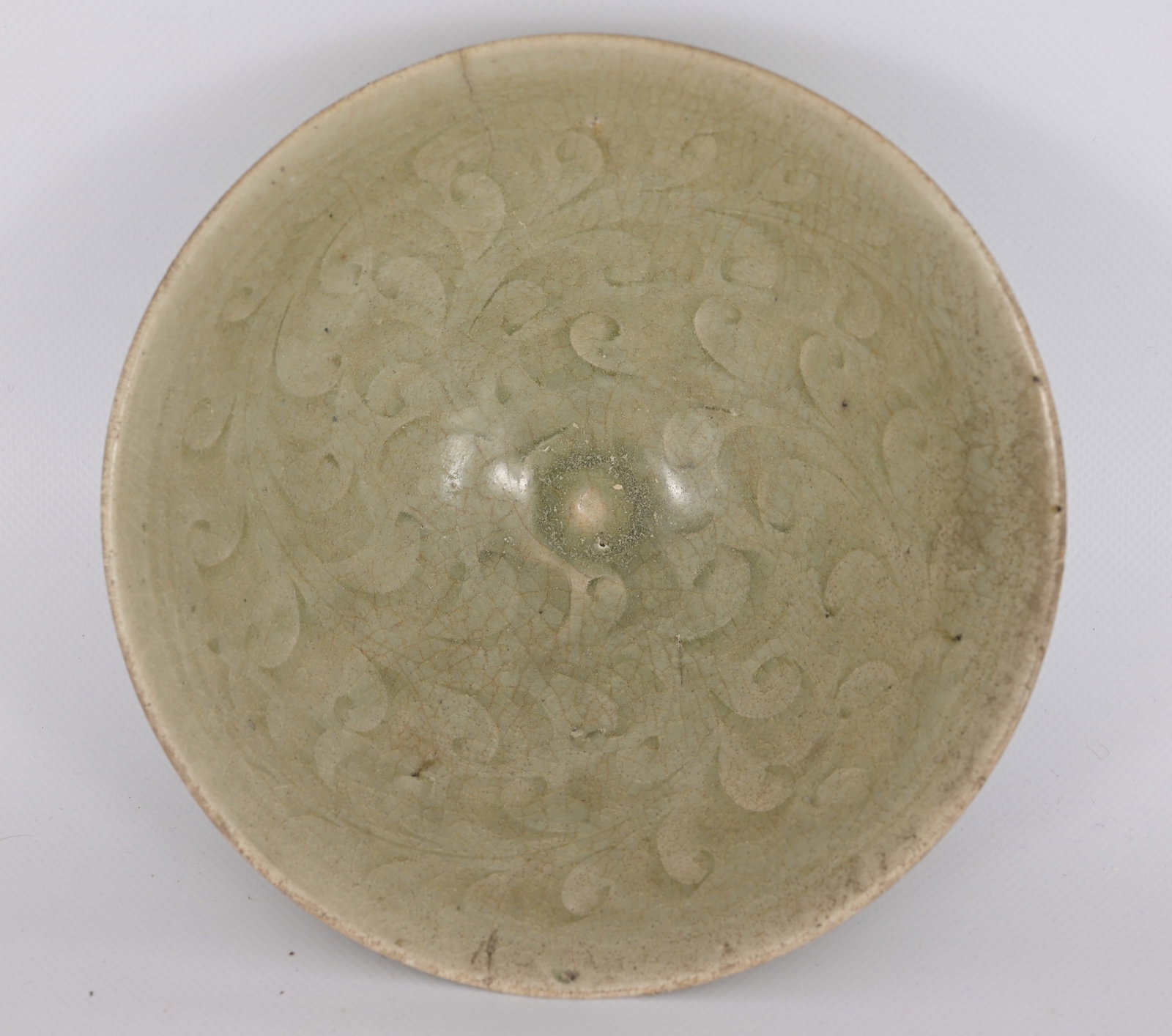 11-12th C. Chinese Yaozhou Celadon Bowl (1 of 6)