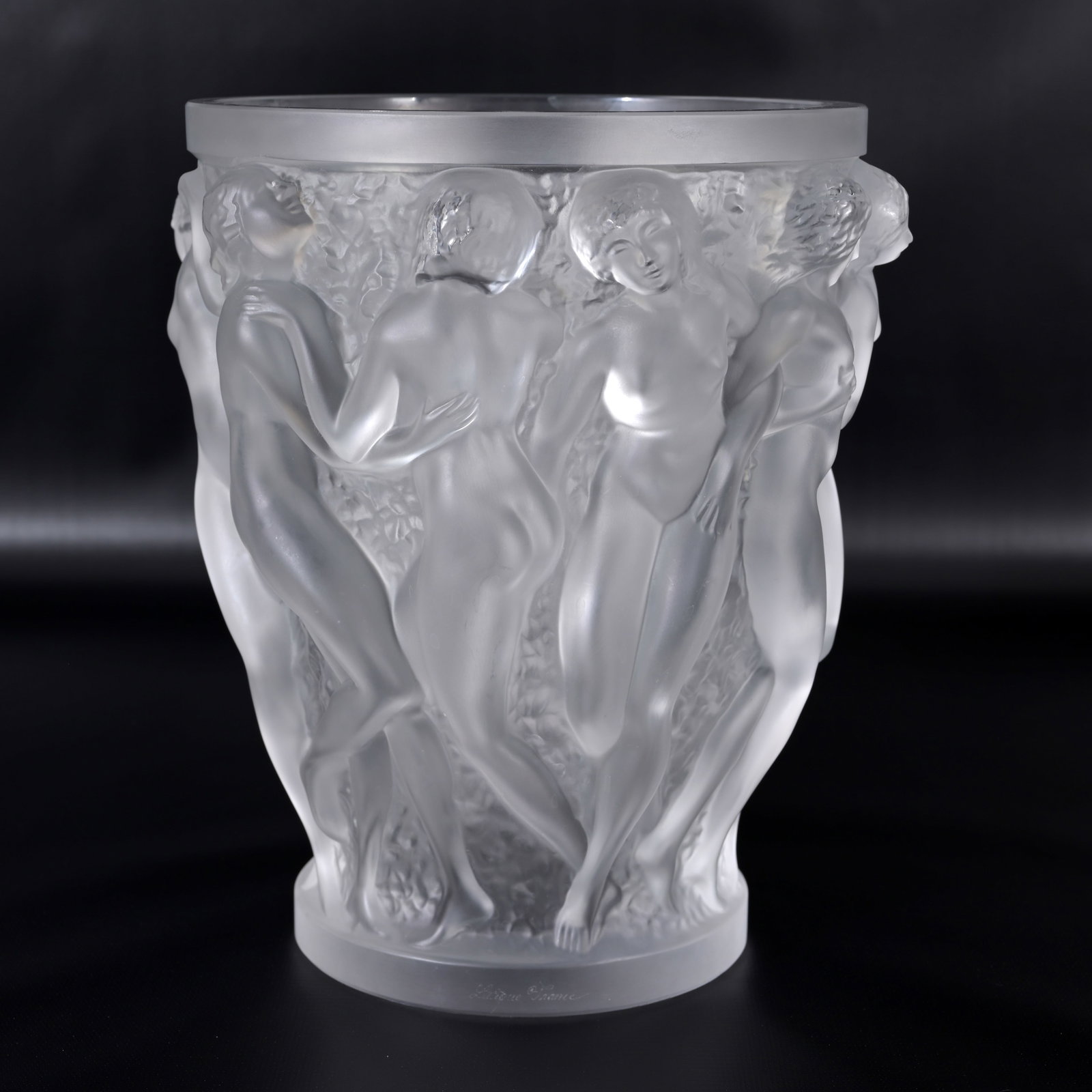 Rene Lalique Frosted 'Bacchantes' Vase (1 of 10)