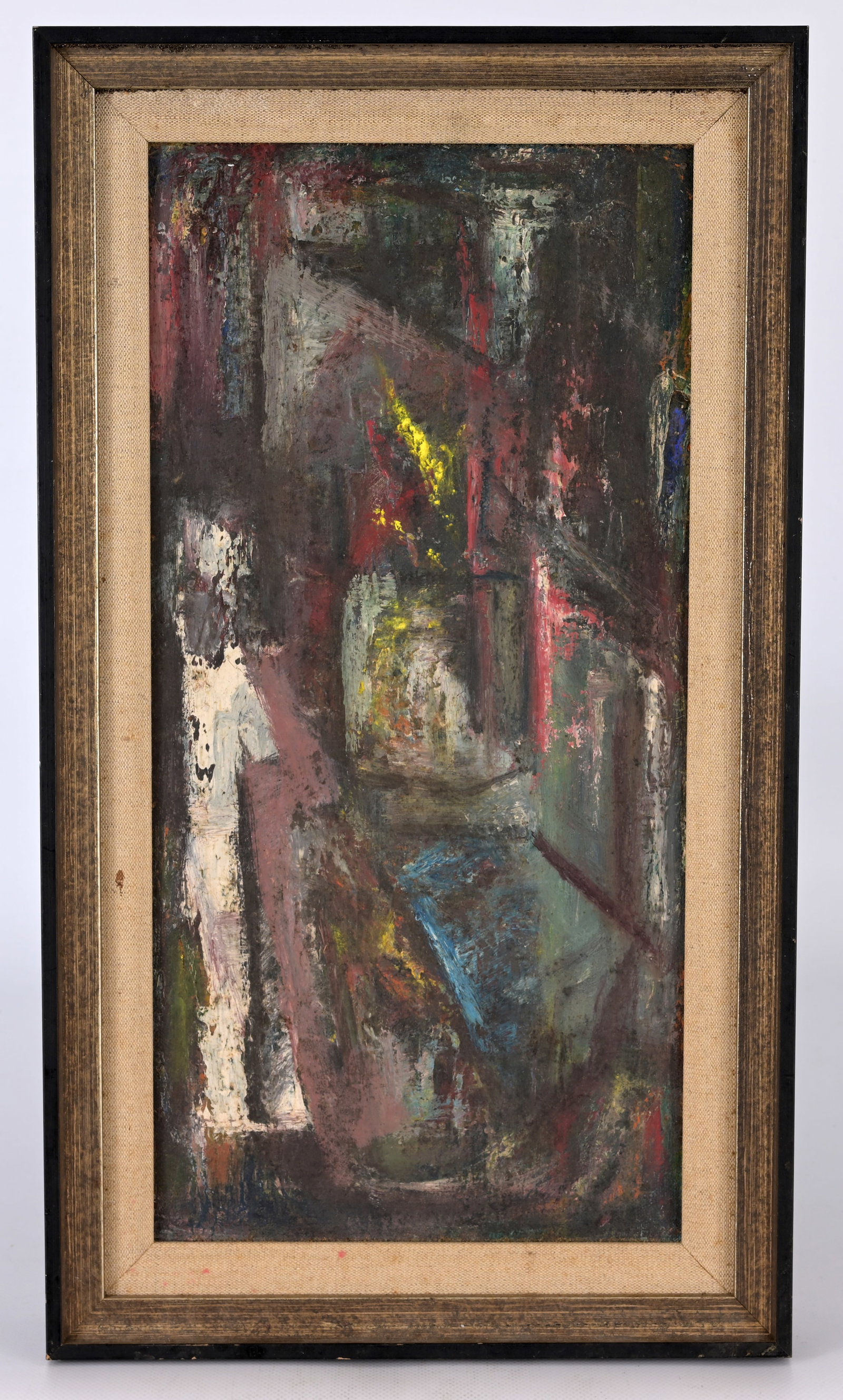 Attri. Hari Kidd (American, 1899 - 1964): Attributed Hari (Harry) Matthew Kidd (American, 1899 - 1964) Oil on Artist Board. Appears to be unsigned. Sight Size: 16 x 8 in. Overall Framed Size: 18.5 x 10.5 in. While not a Texan native, Hari