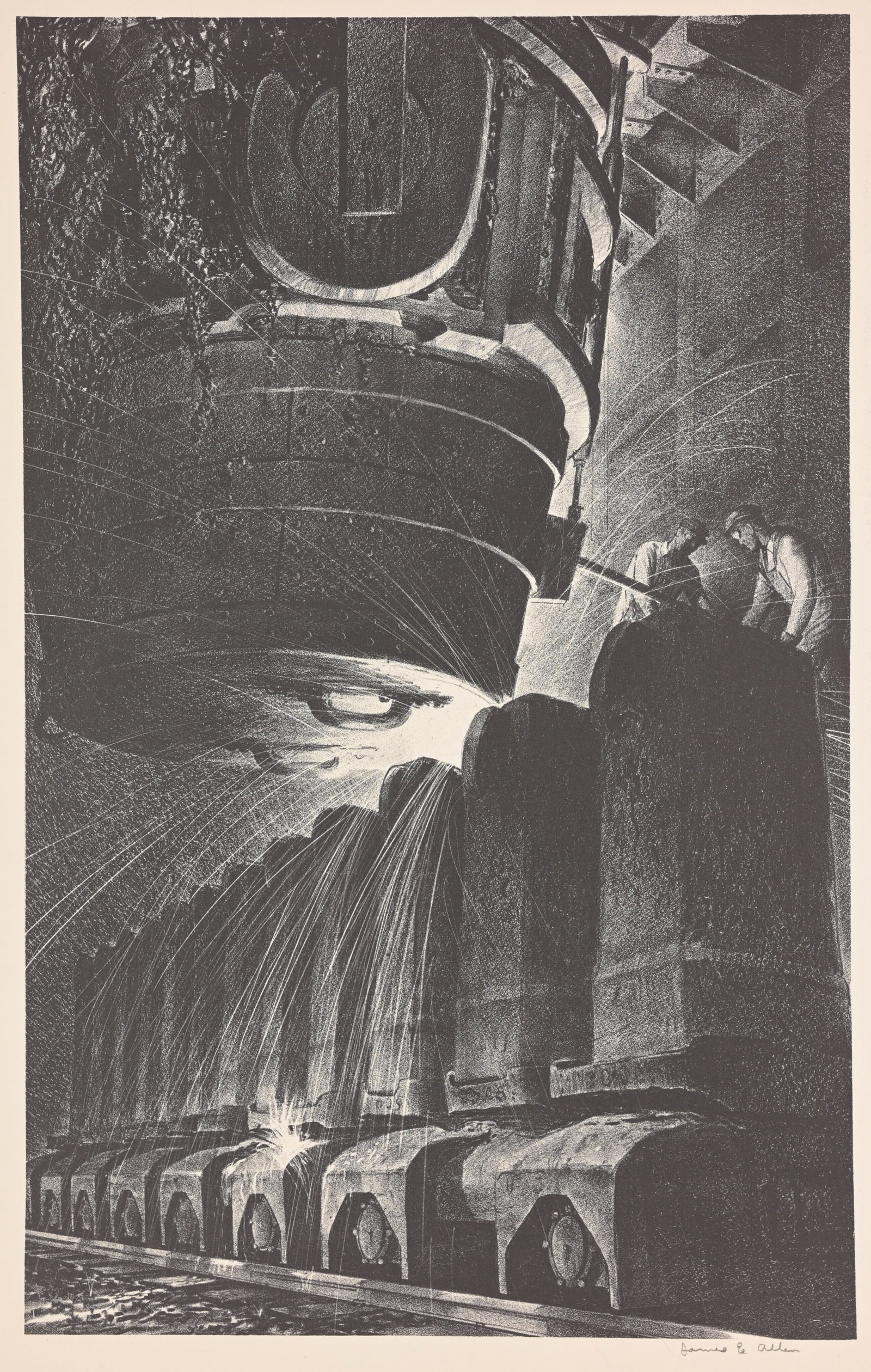 James E Allen (1894 - 1964) "Men and Iron I" (1 of 4)