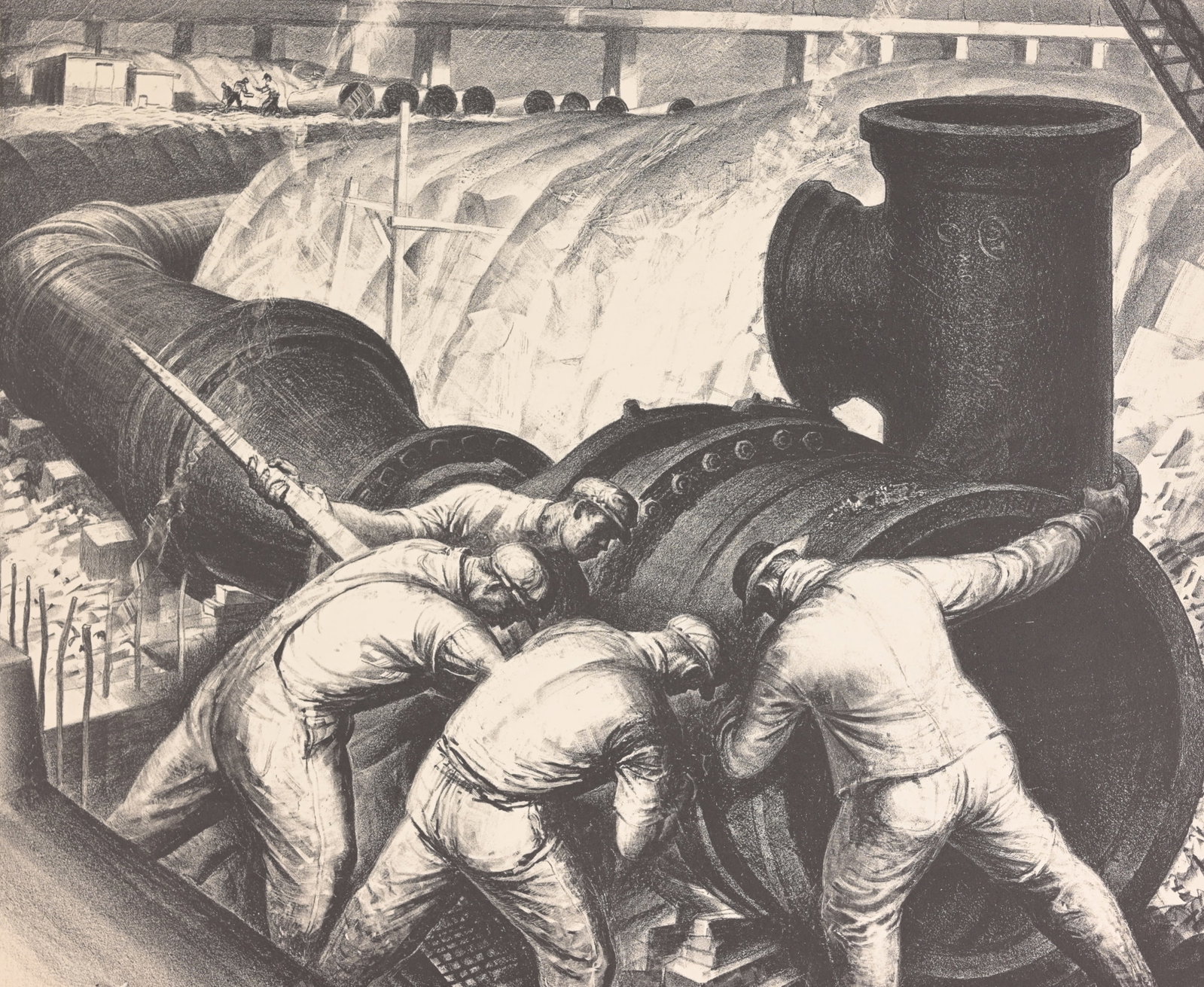 James E Allen (1894 - 1964) "Pipe and Brawn" (1 of 7)