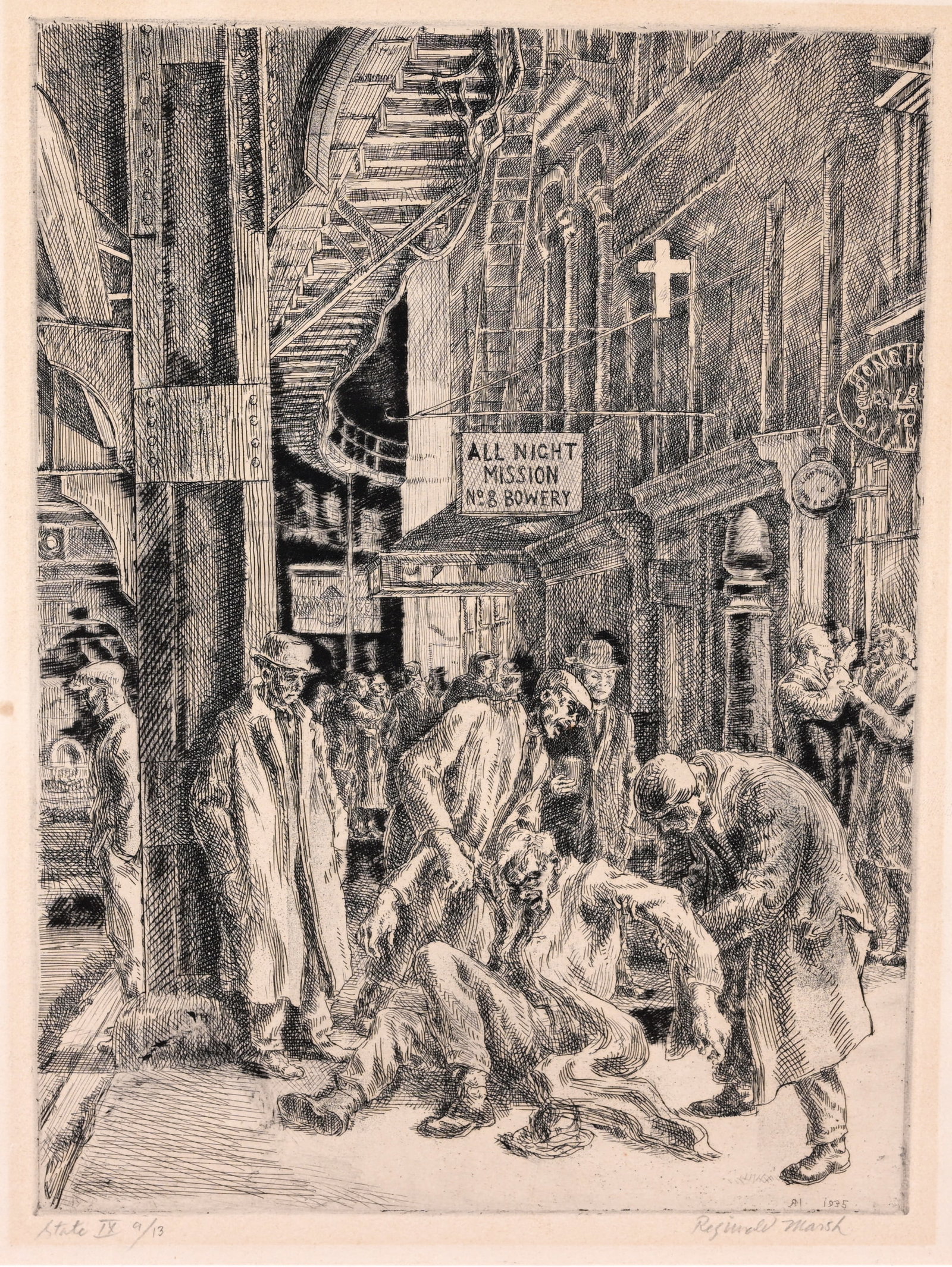Reginald Marsh (1898 - 1984) "Smokehounds" 9/13 (1 of 8)