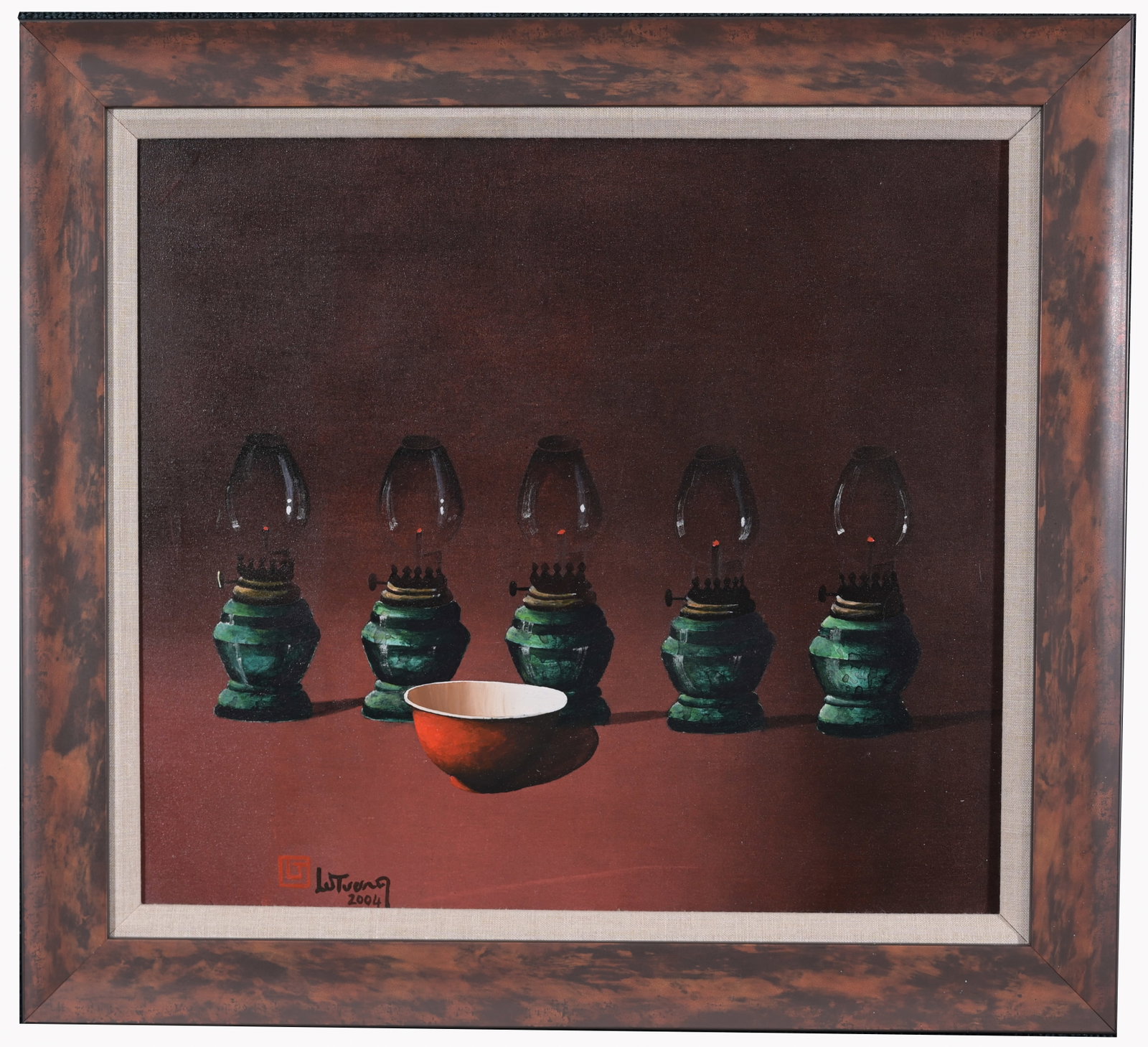 Le Tuong (Vietnamese, B. 1970): Le Ngoc Tuong (Vietnamese, B. 1970) Oil on Canvas. Signed and dated (2004) lower left. Sight Size: 16 x 18 in. Overall Framed Size: 21 x 22.5 in.