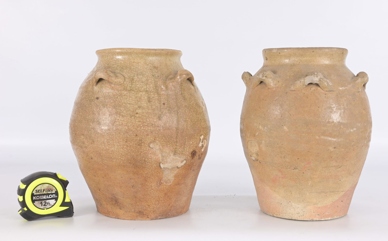 (2) Antique Southeast Asian Glazed Pottery Vessels (1 of 7)