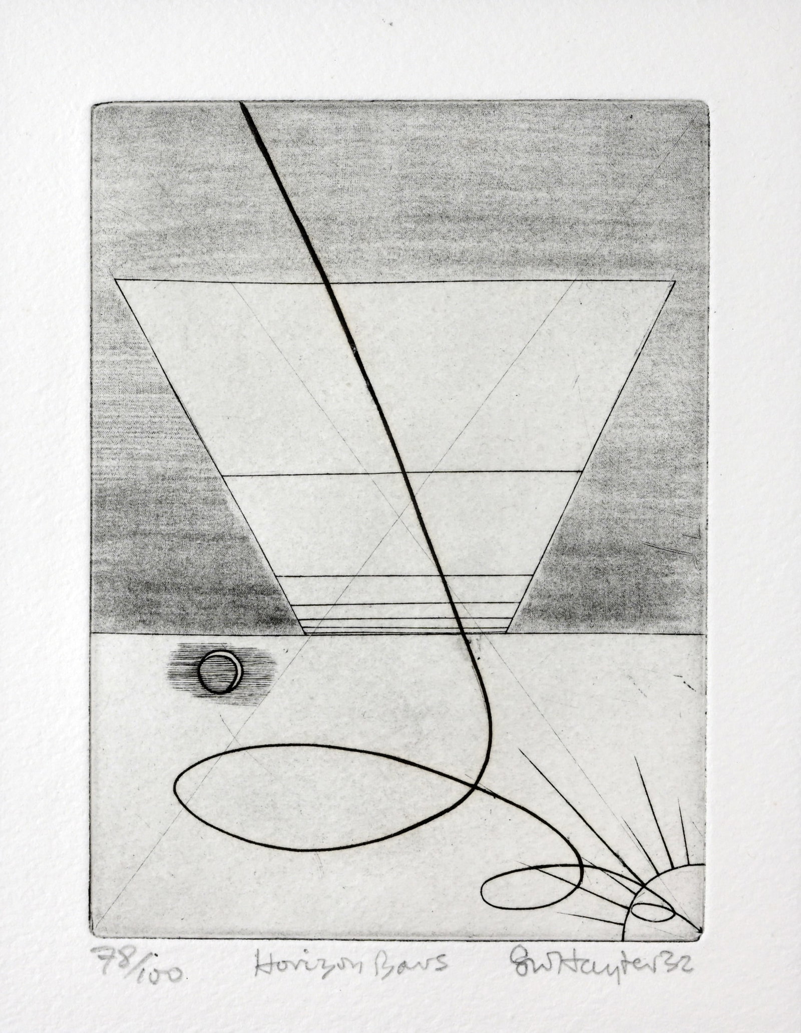 Stanley William Hayter (1901-1988) "Horizon Bars" (1 of 4)