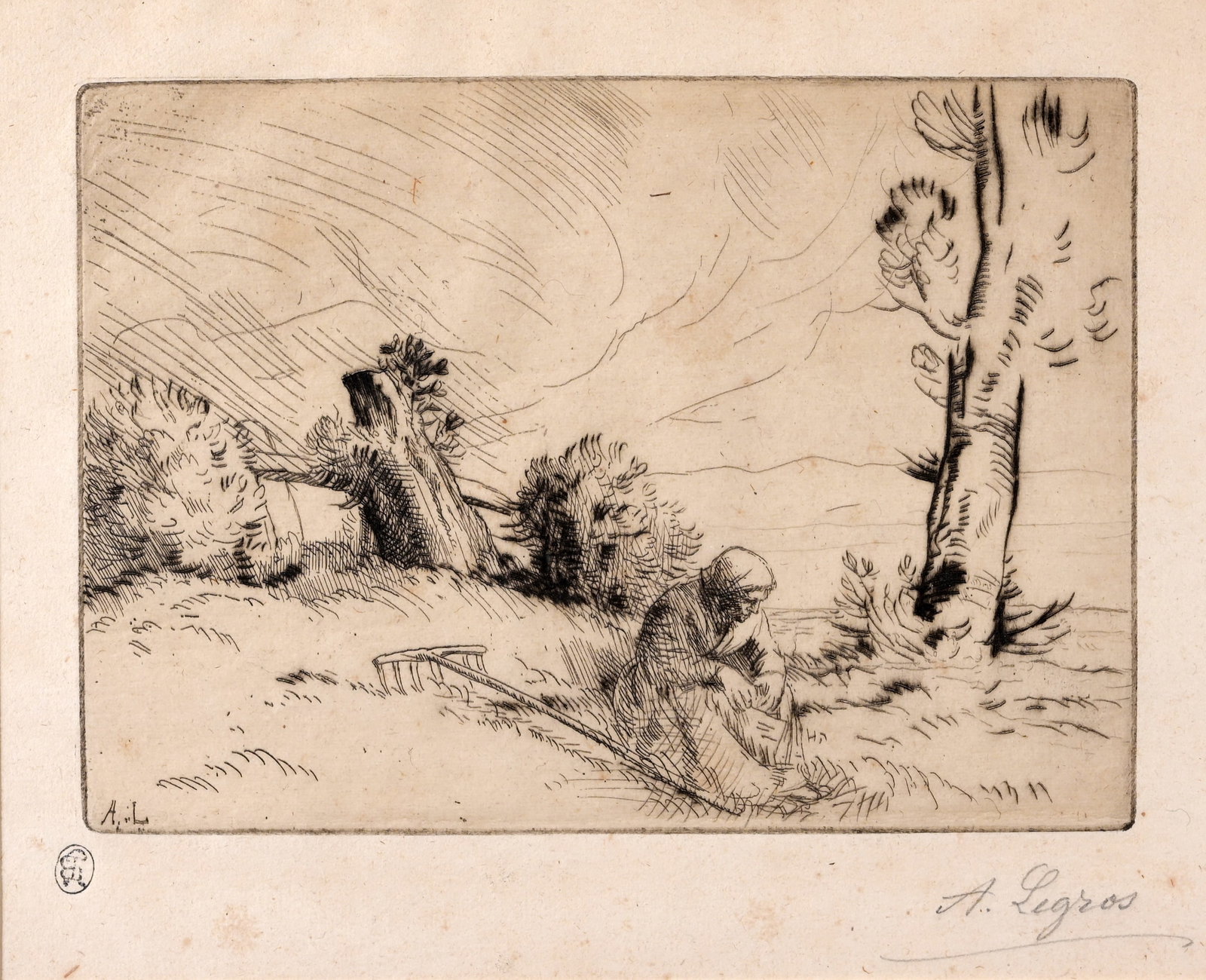 Alphonse Legros (French, 1837 - 1911) Etching (1 of 5)