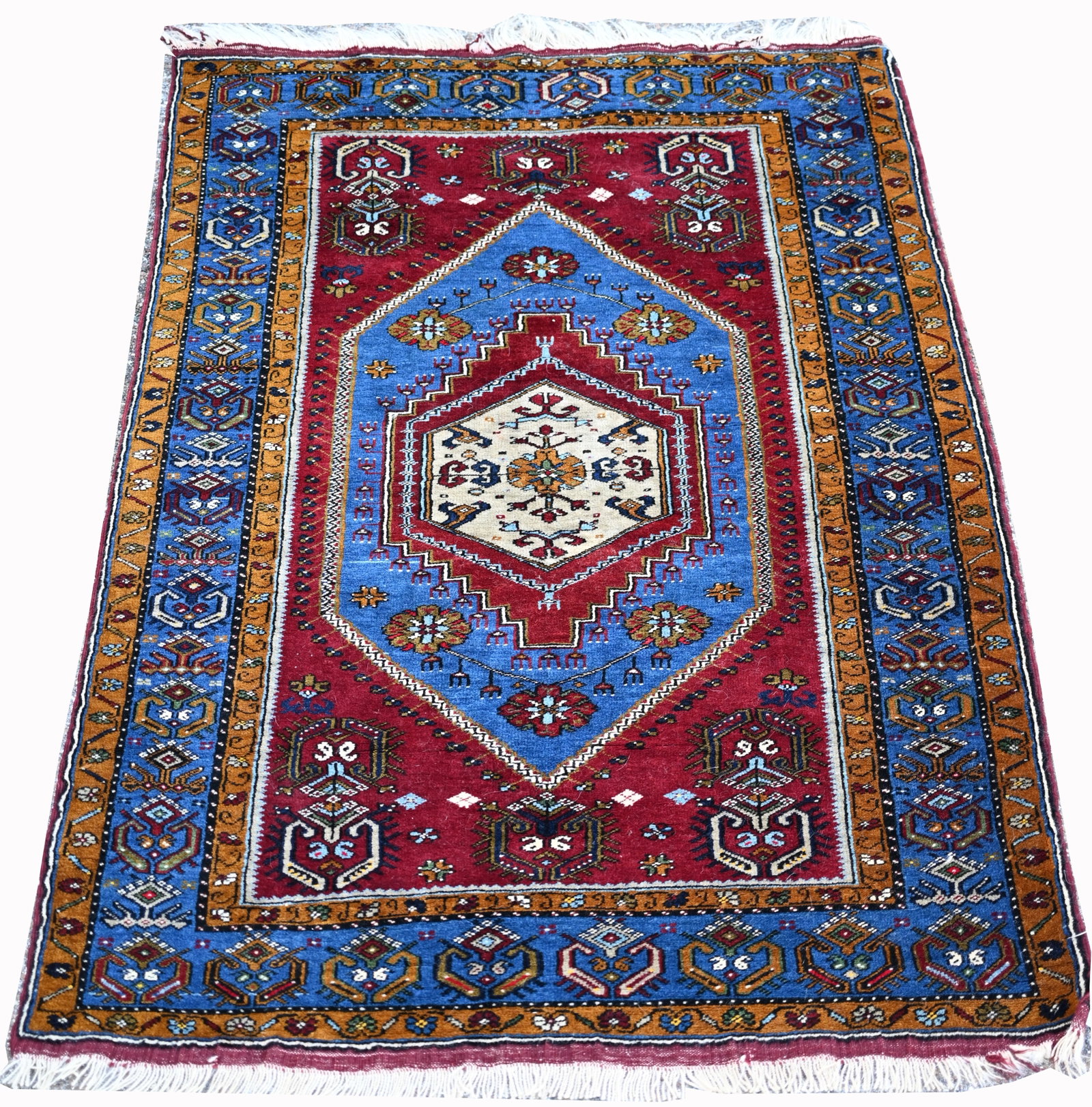 Antique Turkish Wool Caucasian Rug - 3'9" x 5'10" (1 of 10)