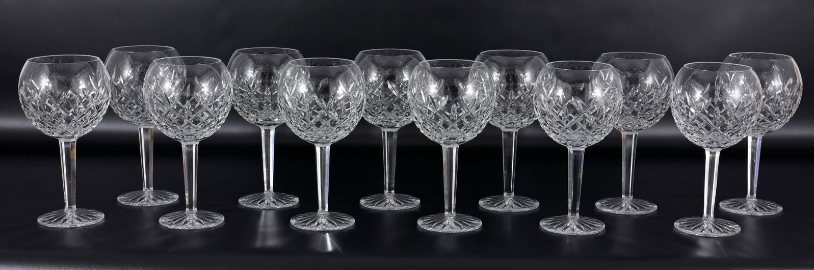 (12) Waterford 'Lismore' Crystal Water Goblets (1 of 4)