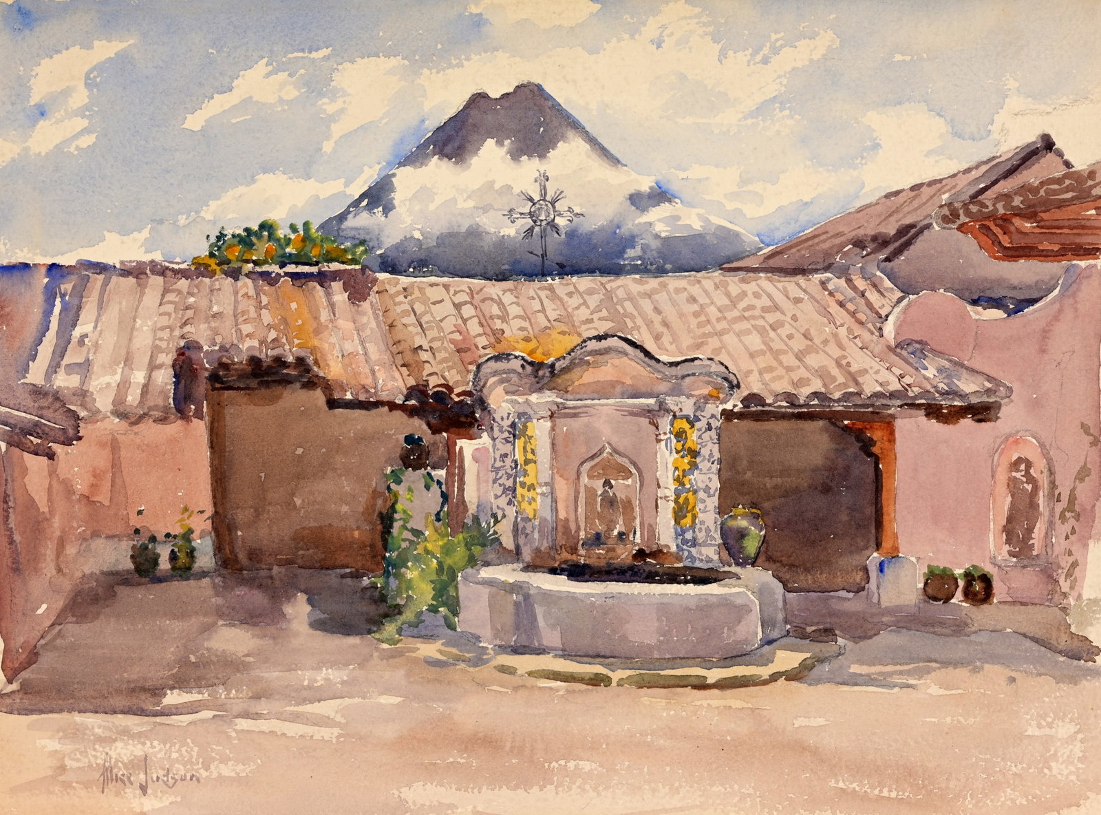 Alice Judson (1876 - 1948) "Mrs. Palmer's Patio" (1 of 7)