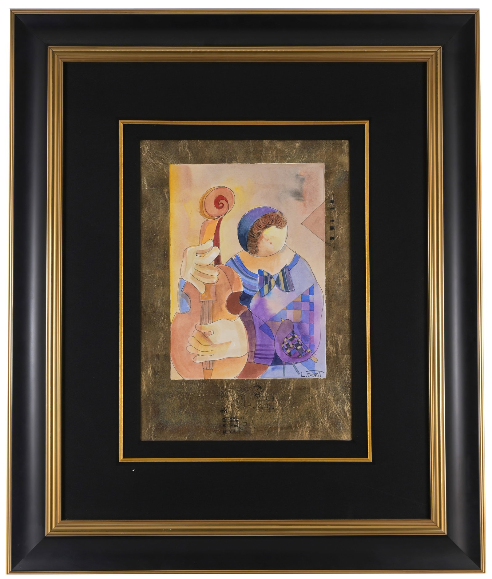Dorit Levi (Isael, B. 1952) "The Bird": Dorit Levi (Isael, B. 1952) "The Bird" - 2007 Mixed Media on Paper. Signed lower right. Comes with Princess Fine Arts COA. Sight Size: 13.5 x 9.5 in. Overall Framed Size: 36 x 30 in. Framed behind