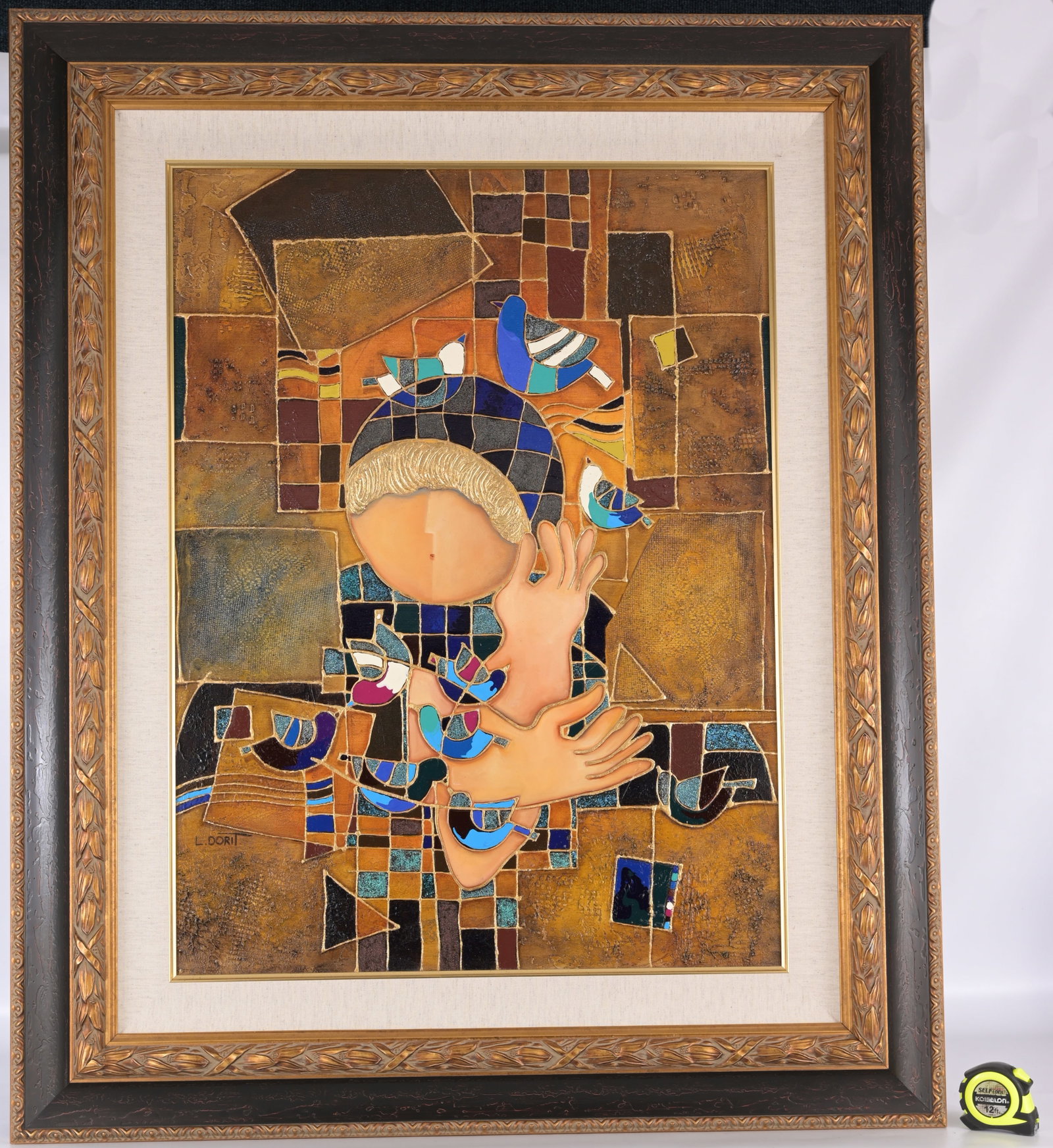 Dorit Levi (Isael, B. 1952) "Precious Moment": Dorit Levi (Isael, B. 1952) "Precious Moment" - 2009 Oil on Canvas. Signed lower left. Titled and signed verso. Comes with Princess Fine Arts COA. Sight Size: 32 x 24 in. Overall Framed Size: 44 x