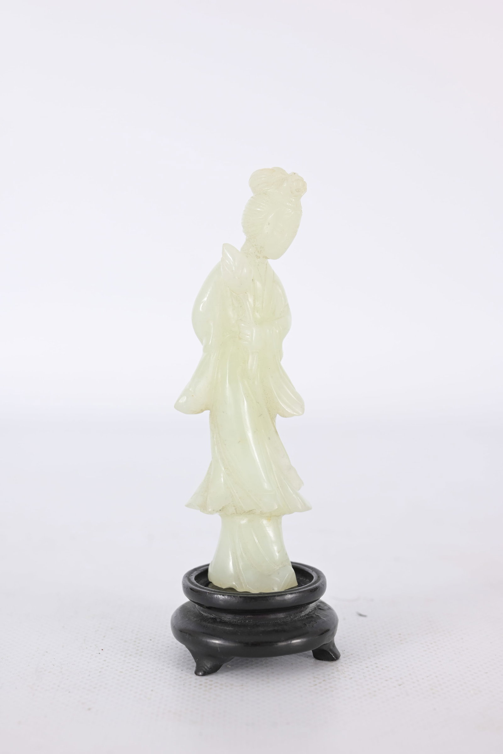 Chinese Carved Jade Guanyin on Stand (1 of 3)