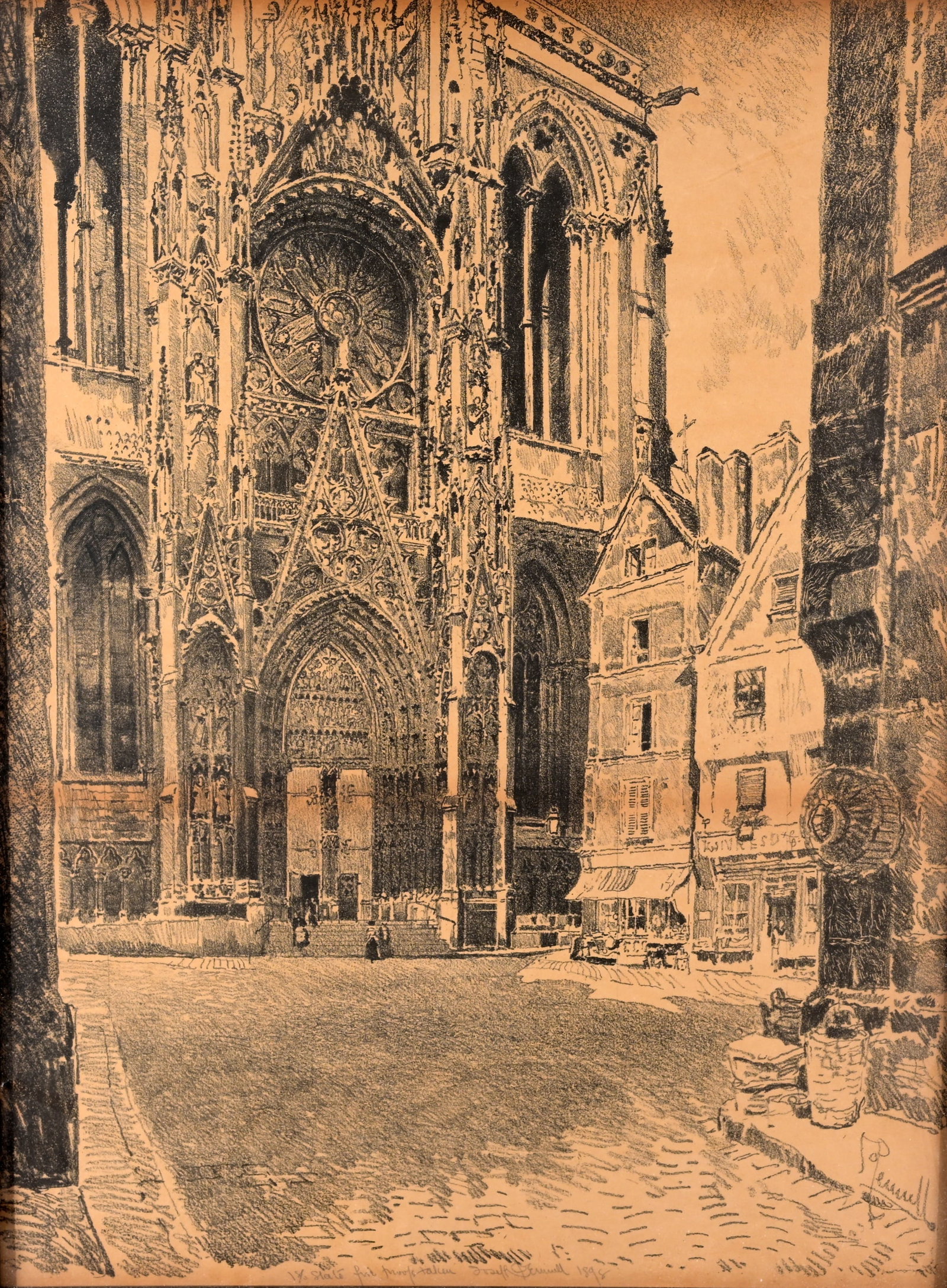 Joseph Pennell (1857 - 1926) "Rouen Cathedral" (1 of 6)