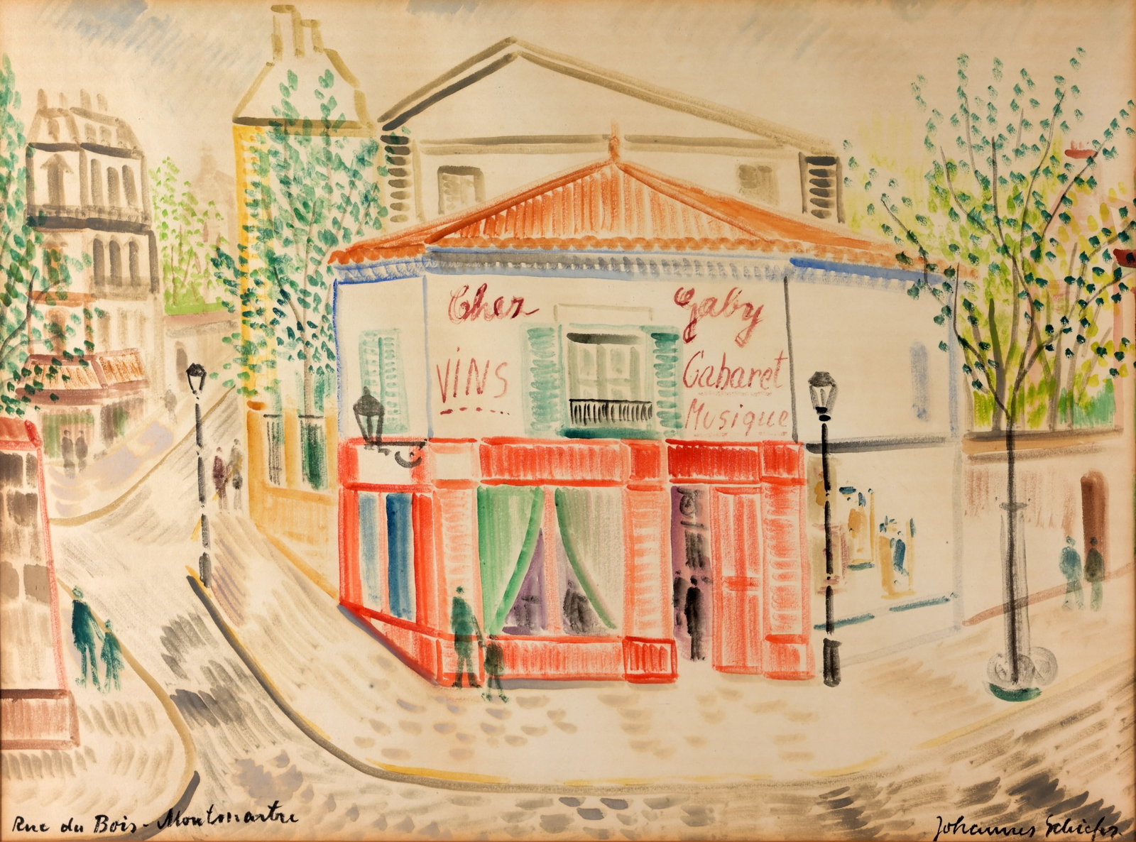 Johannes Schiefer (1896 - 1979) "Rue du Bois" (1 of 6)