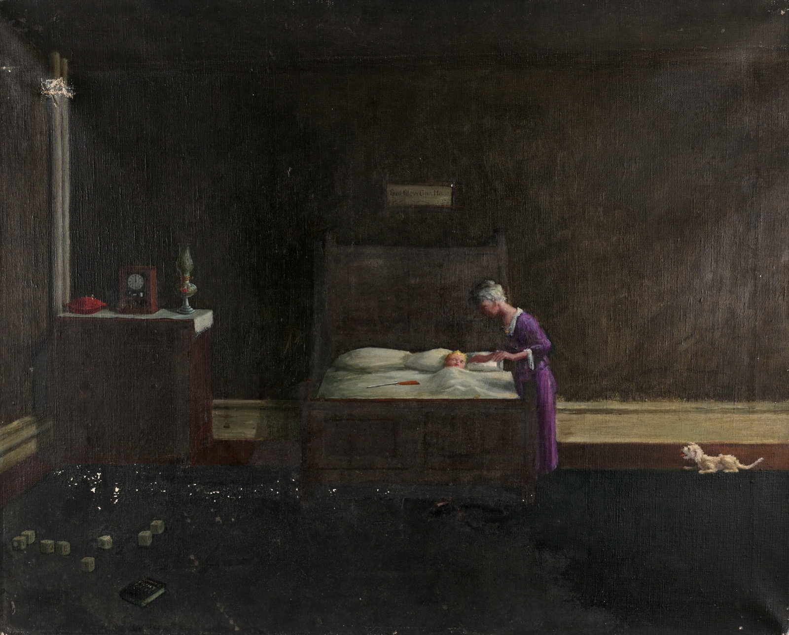 American School, Early 20th C. Interior Scene (1 of 8)