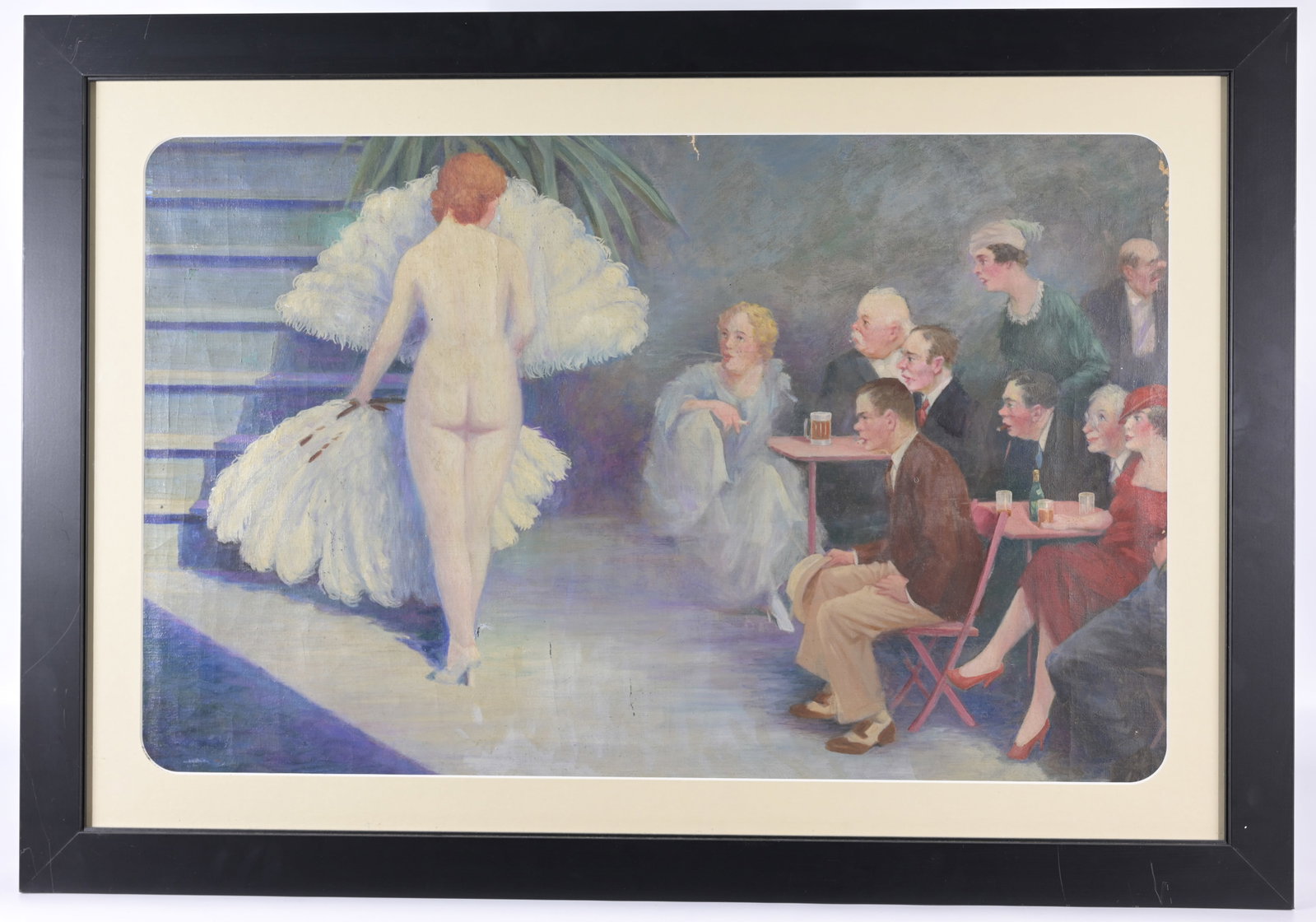 American School, The Dancer 20th C. Painting: American School, The Dancer 20th C. Painting. Oil on Canvas. Appears to be unsigned. Sight Size: 17 x 26.5 in. Overall Framed Size: 23 x 33 in. Framed behind glass.