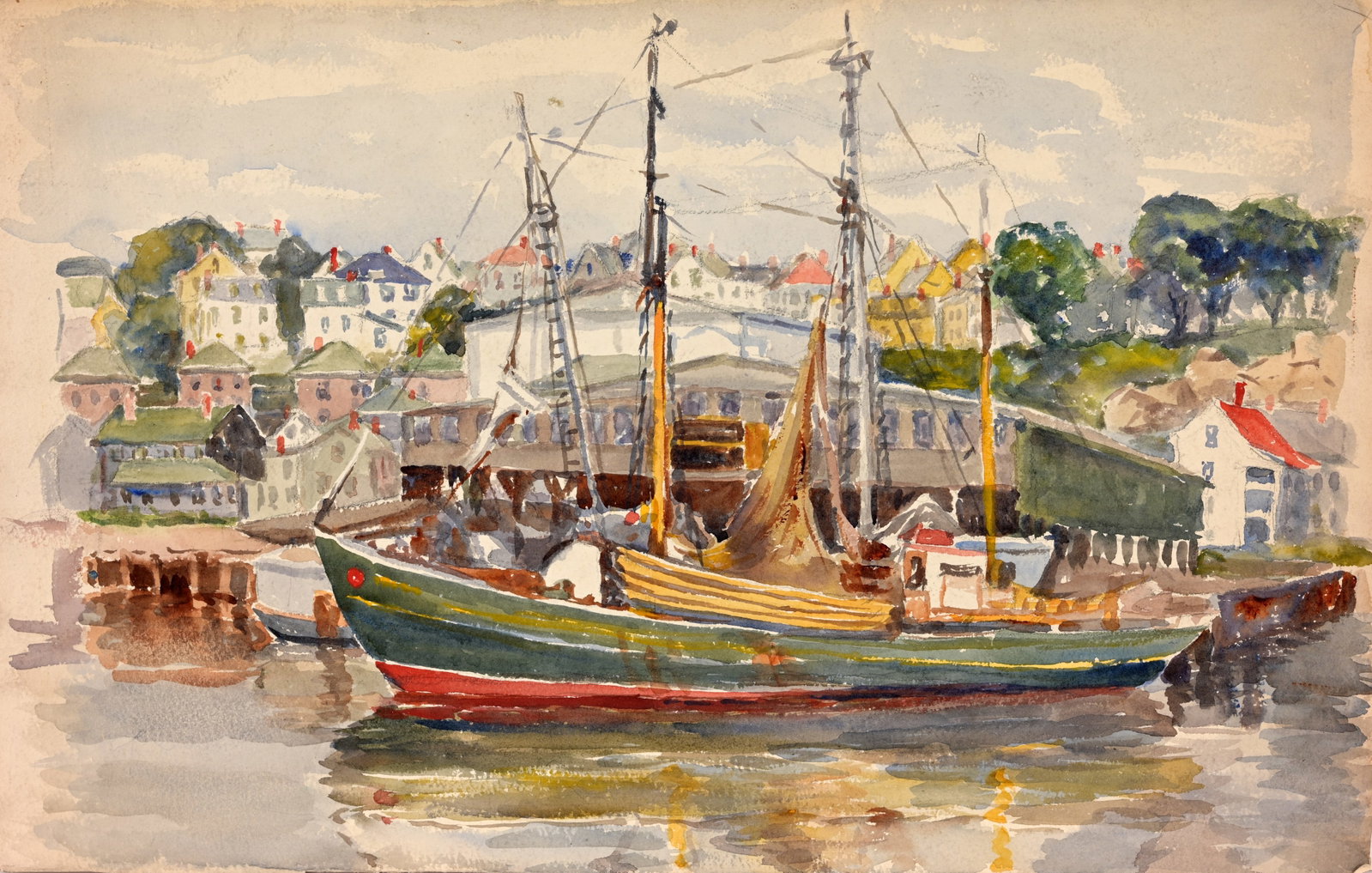 American School, New England Harbor Scene (1 of 5)