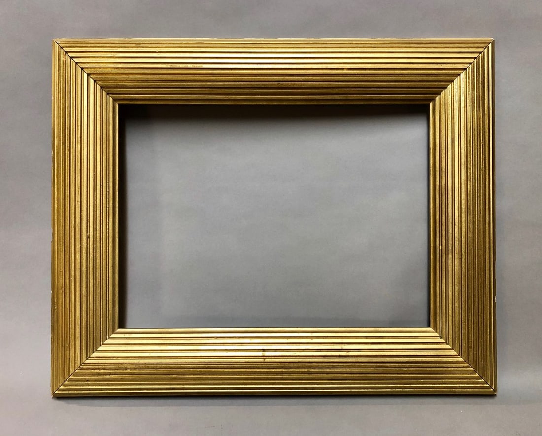 Late 19th- 20th Century Carved Gilt Wood Frame: Late 19th-Early 20th Century Carved Gilt Wood Frame. Rabbet Size: 11 x 15 in. Overall Framed Size: 16.5 x 20.5 in.