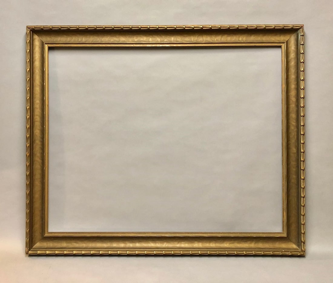 Late 19th - Early 20th C Gilt Tarnished Wood Frame: Late 19th - Early 20th Century Gilt Tarnished Wood Frame. Rabbet Size: 24 x 30 in. Overall Framed Size: 28.5 x 34.5 in.
