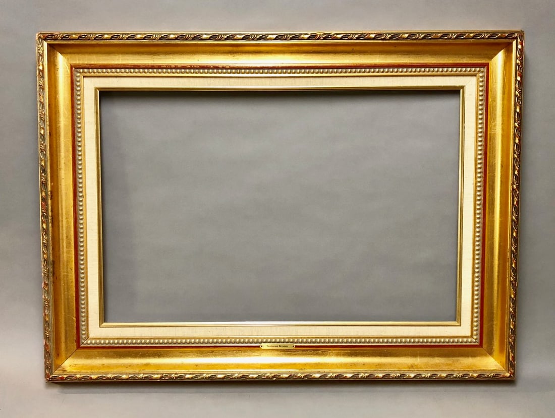 20th Century Carved and Gilt Wood Frame: 20th Century Carved and Gilt Wood Frame. Rabbet Size: 17 x 25.75 in. Overall Framed Size: 24.5 x 33.25 in.