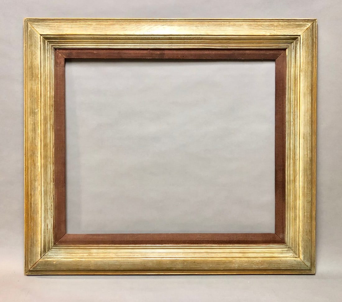 Early 20th Century Modernist Carved Wood Frame: Early 20th Century Modernist Carved Wood Frame. Rabbet Size: 20 x 24 in. Overall Framed Size: 28.25 x 32.25 in.