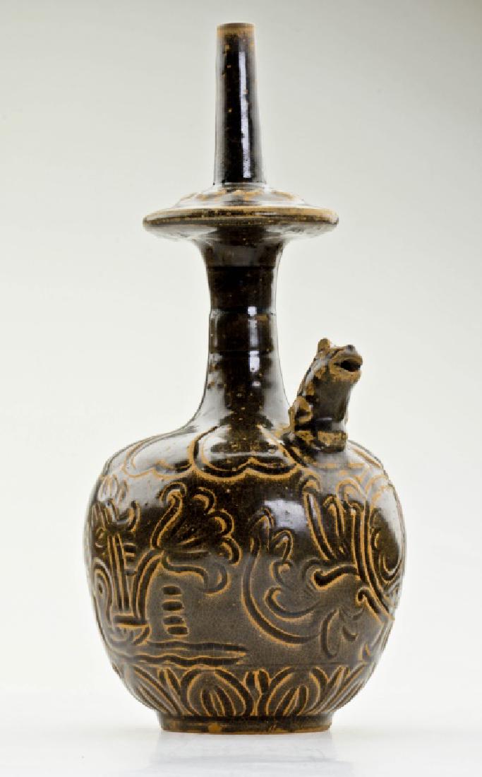 An Extremely Rare Chinese Olive Glazed Ewer (1 of 7)